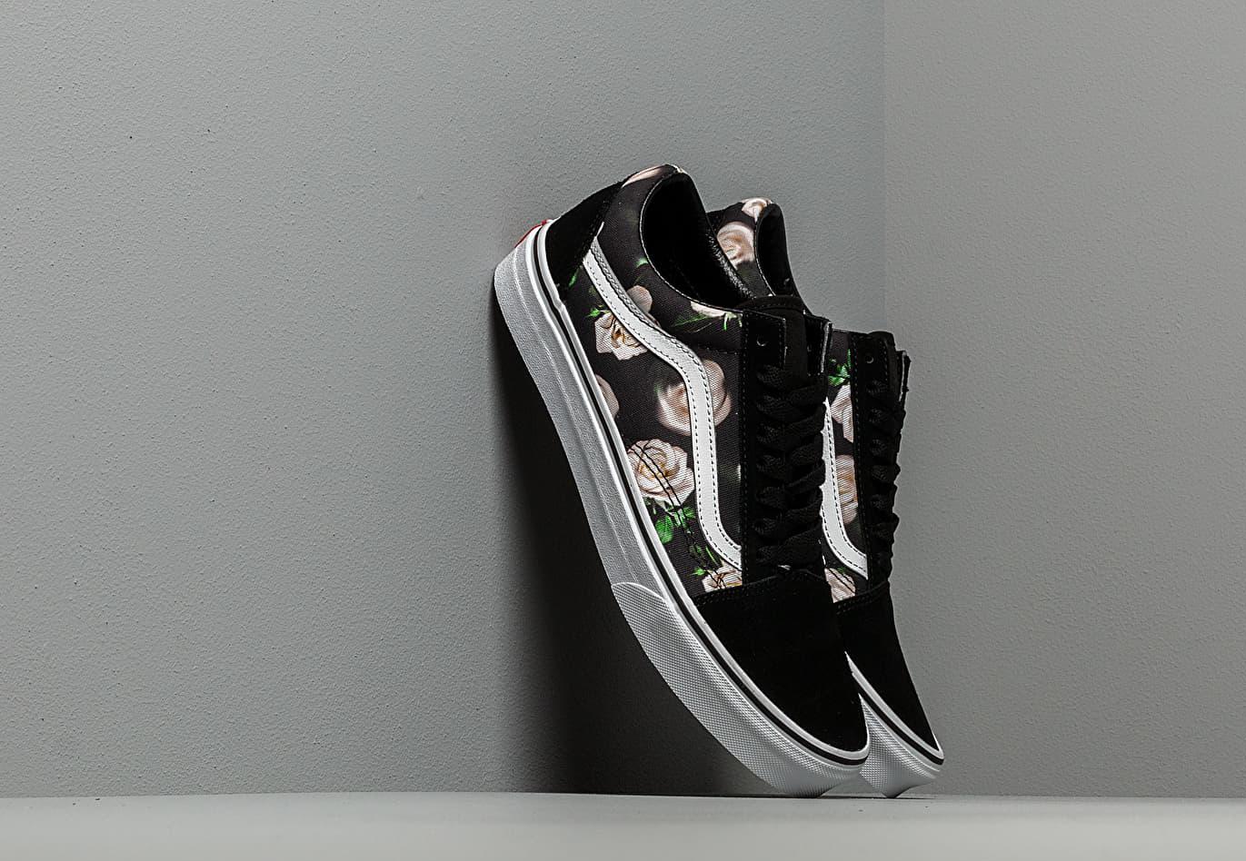 ua old skool lux floral sneaker