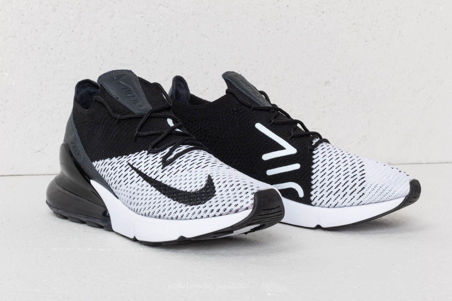 Nike Rubber Air Max 270 Flyknit White/ Black-anthracite for Men - Lyst