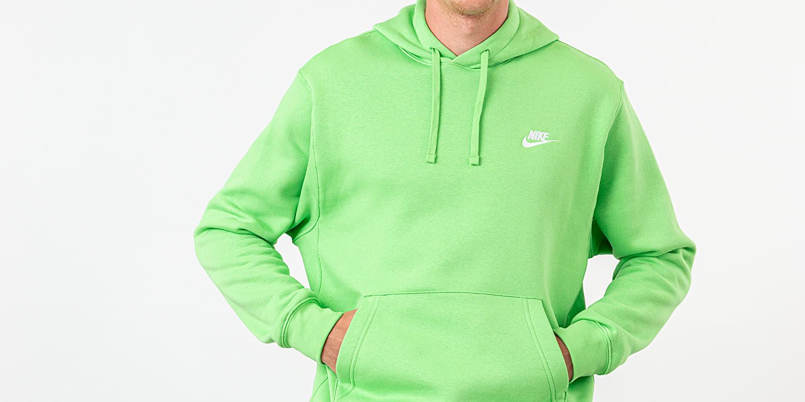 neon green nike hoodie
