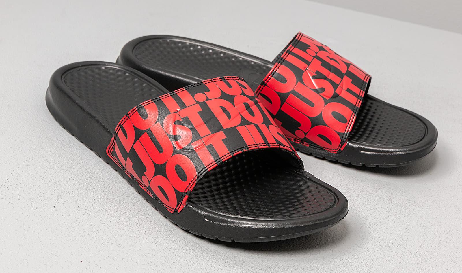 Nike Benassi Jdi Print Black/ University Red for Men - Lyst