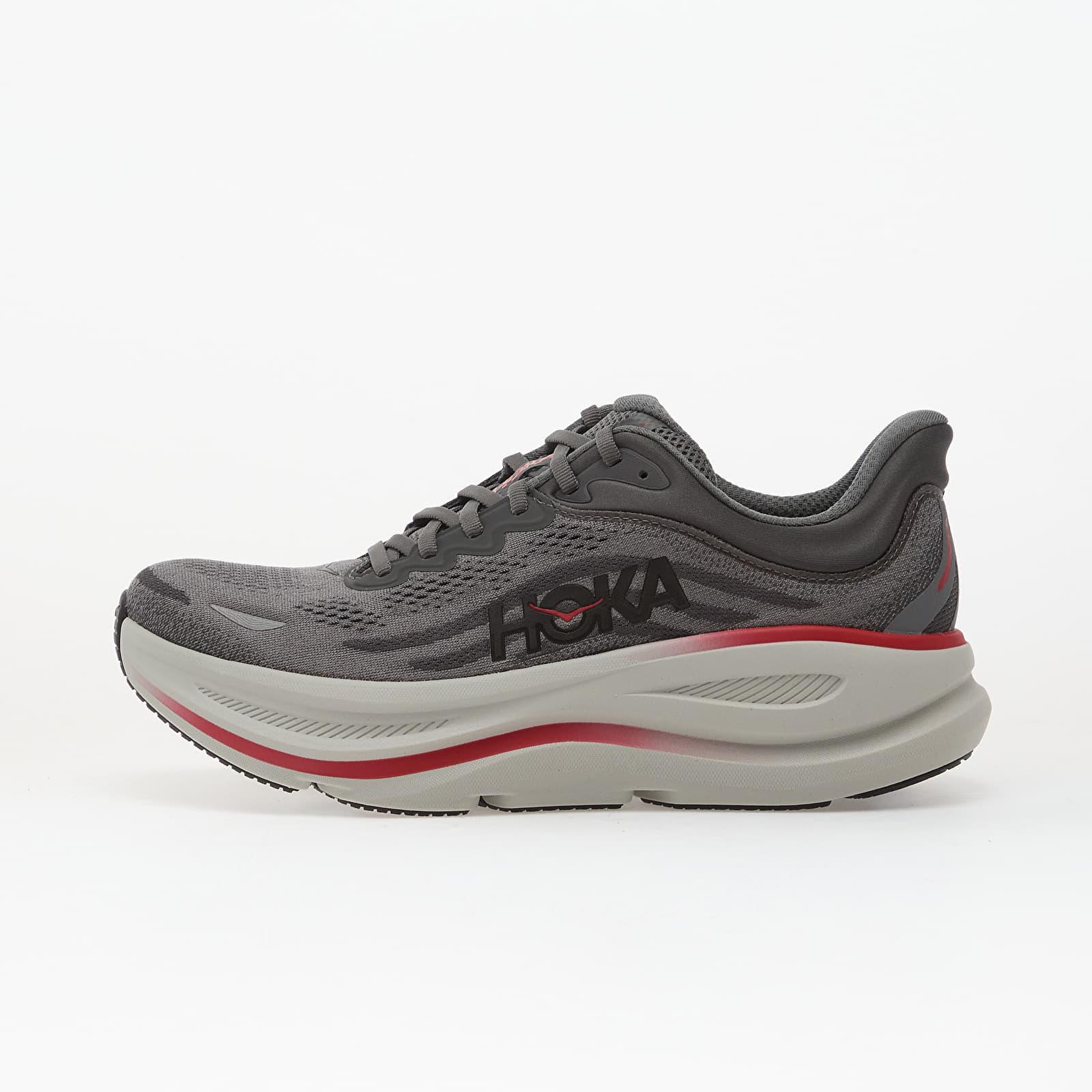 Hoka One One Gray and Burgundy Running Shoes, mens 9.5 HOKA Men main image 3