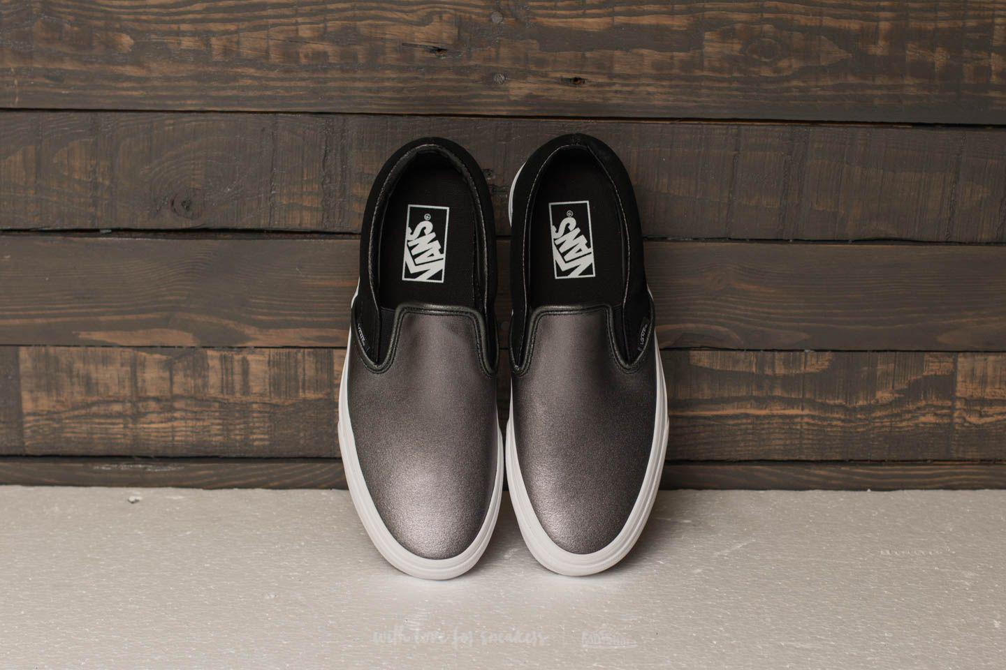 2 tone linen slip on vans