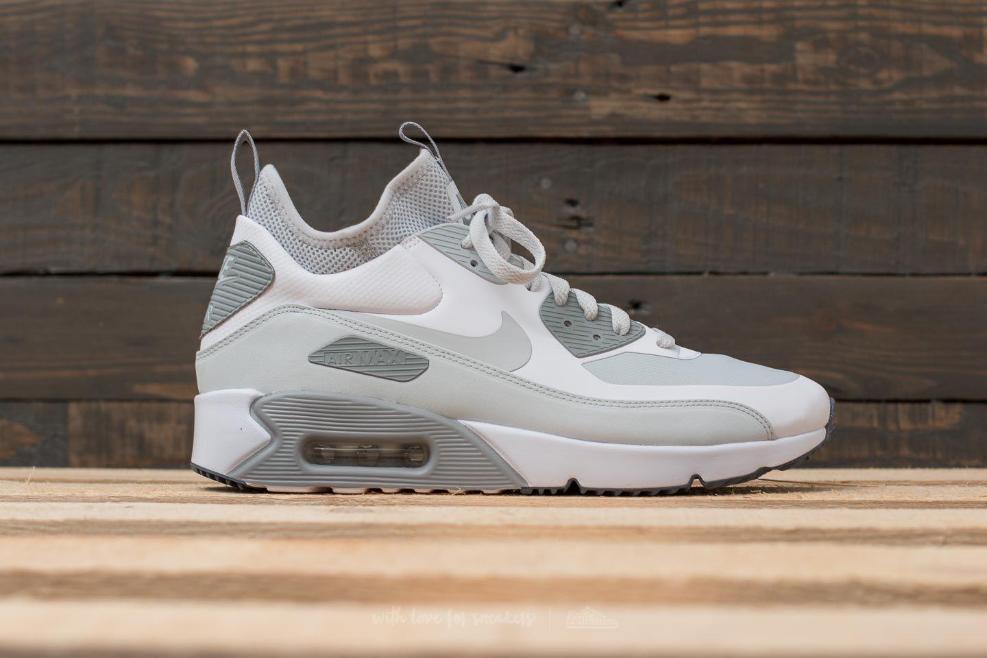 Nike Rubber Air Max 90 Ultra Mid Winter White/ Pure Platinum-wolf Grey in  Gray for Men - Lyst