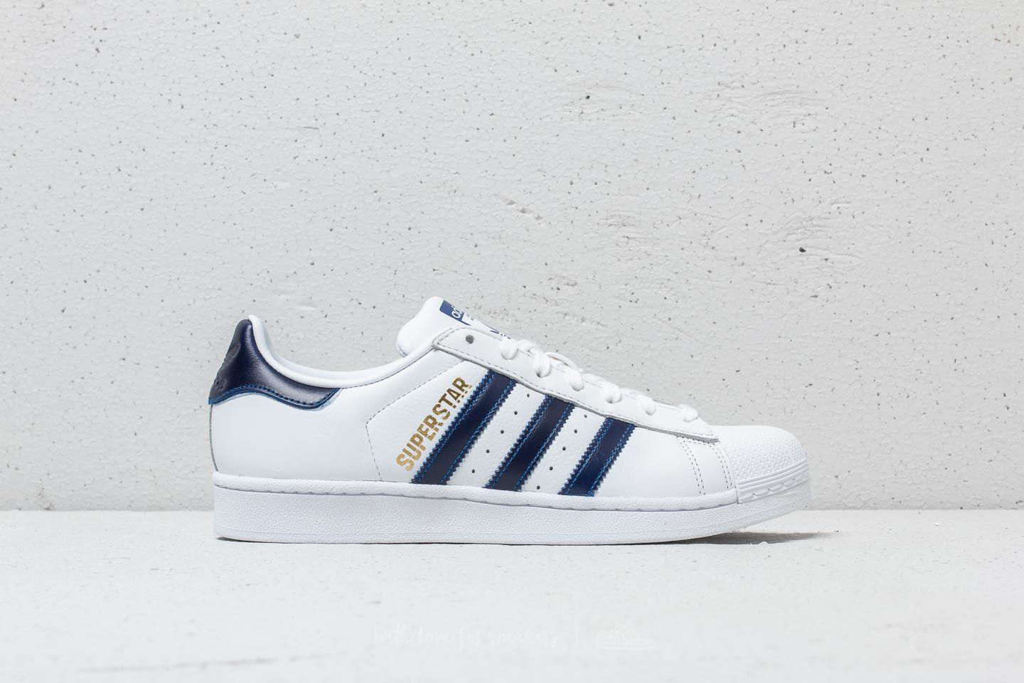 adidas superstar white and gold