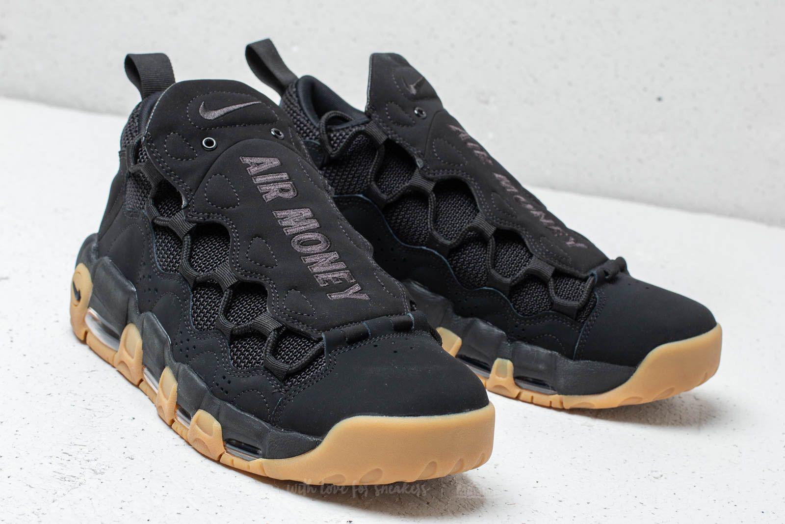 nike air more money black gum