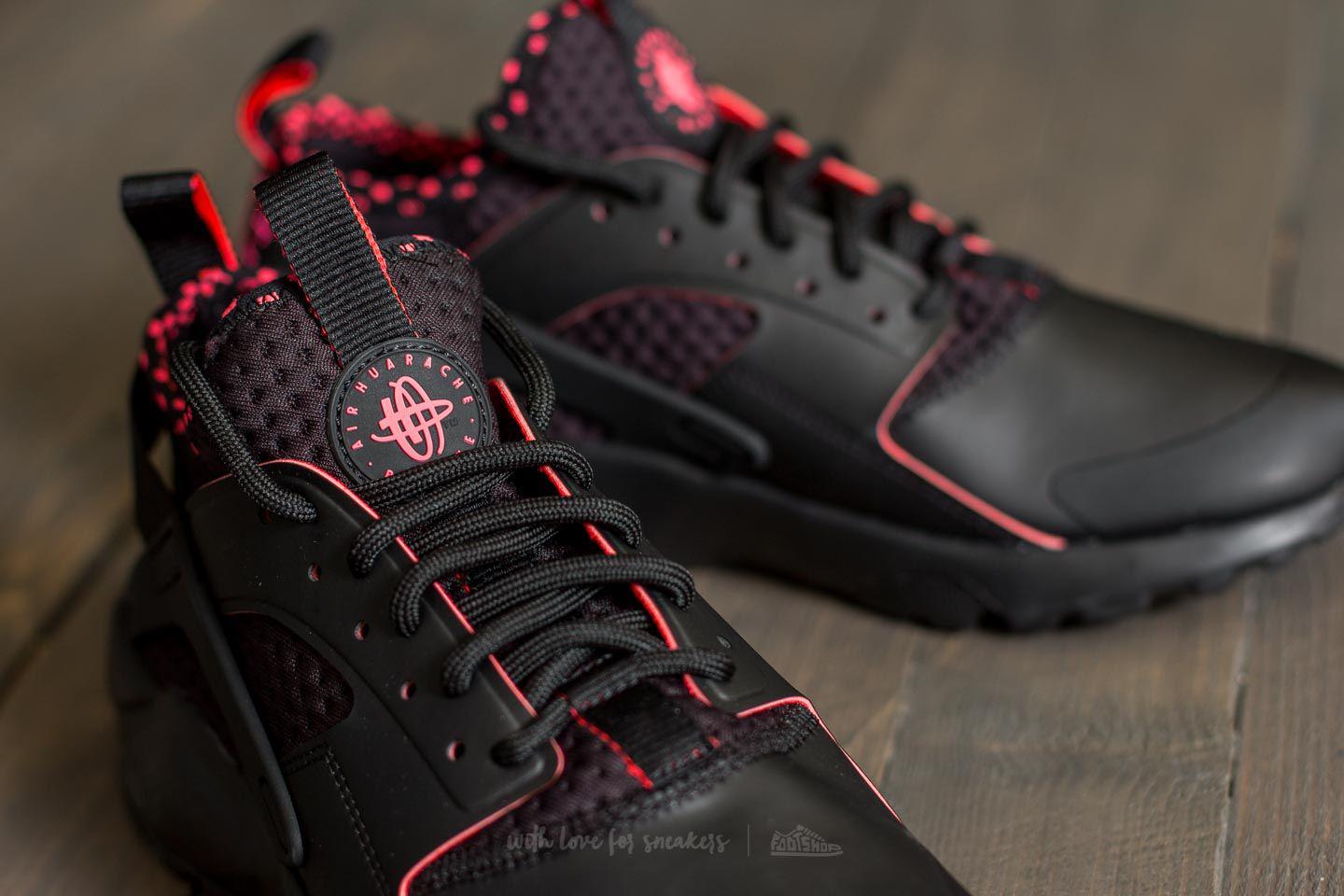 Nike Rubber Air Huarache Run Ultra Se Black/ Solar Red-black for Men | Lyst
