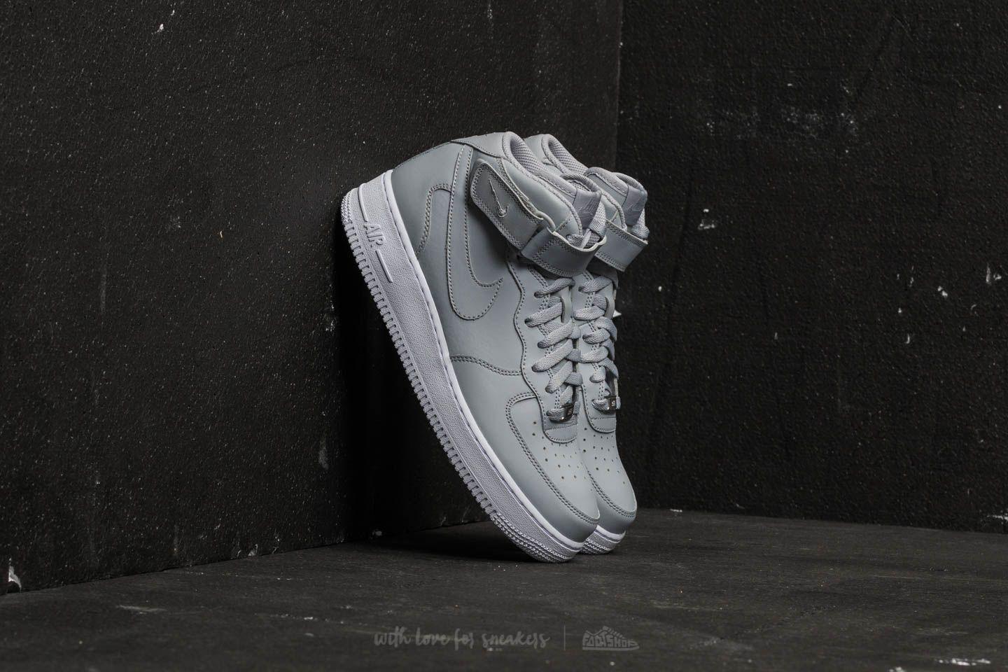 Nike Air Force 1 Mid '07 Wolf Grey/ Wolf Grey-white in Gray for Men | Lyst