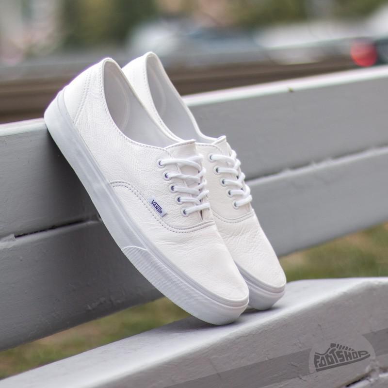 vans authentic leather true white