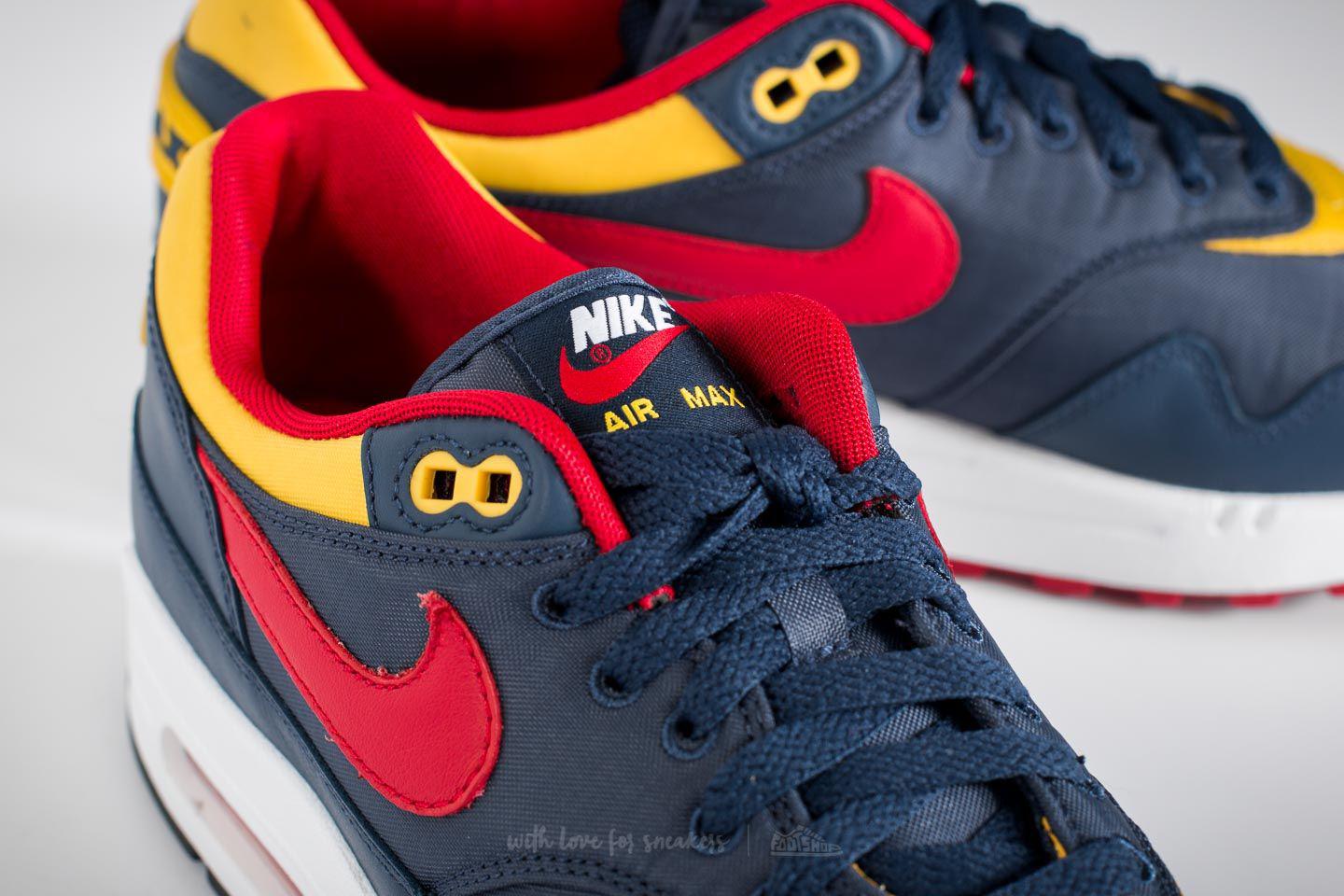 nike air max 1 navy red