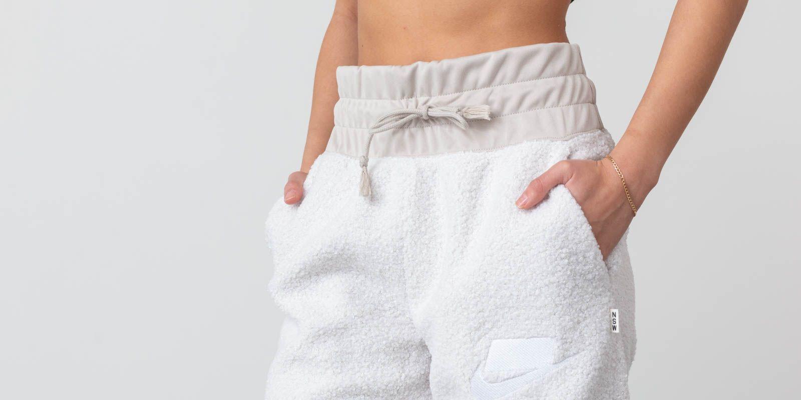 Nike Synthetic Sportswear Sherpa Jogger Pants White - Lyst
