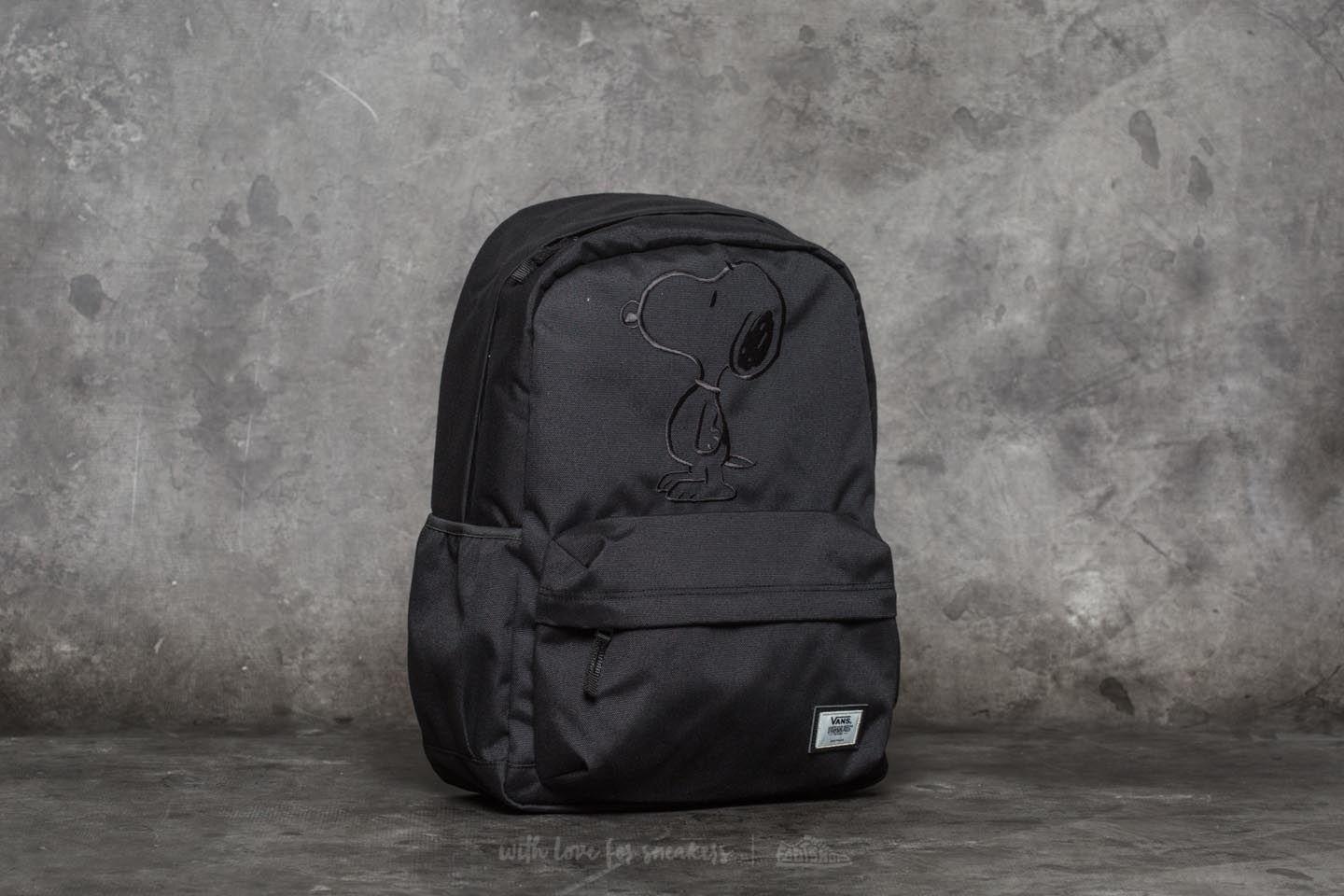 vans peanuts backpack black