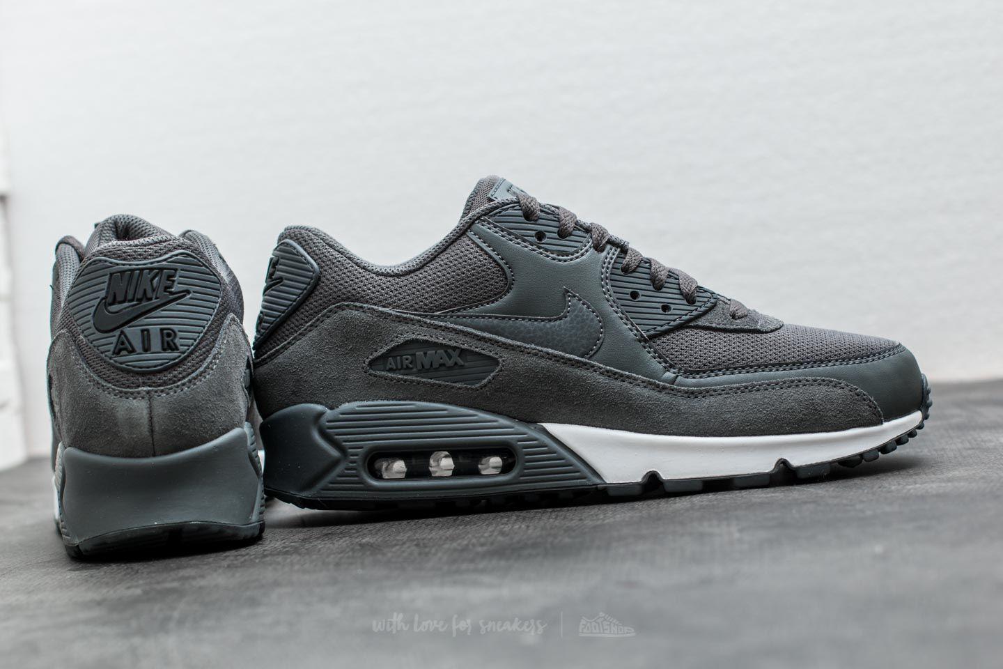 Nike Suede Air Max 90 Essential Dark Grey/ Dark Grey-black in Gray for Men  | Lyst
