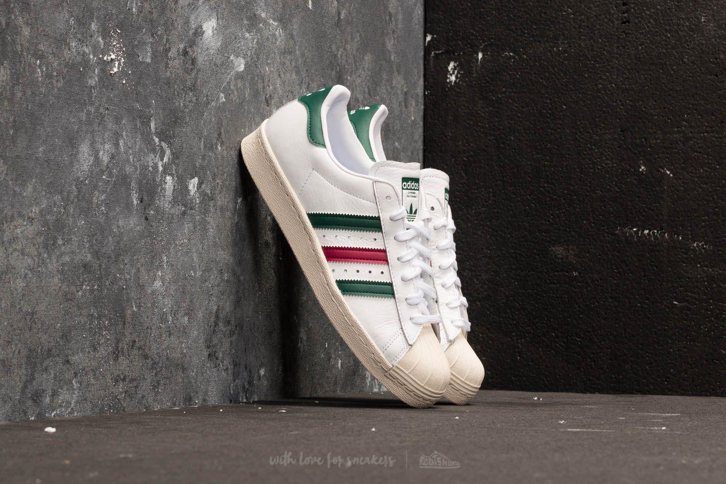 adidas Originals Rubber Adidas Superstar 80s Ftw White/ Collegiate Green/  Mystery Ruby for Men - Lyst