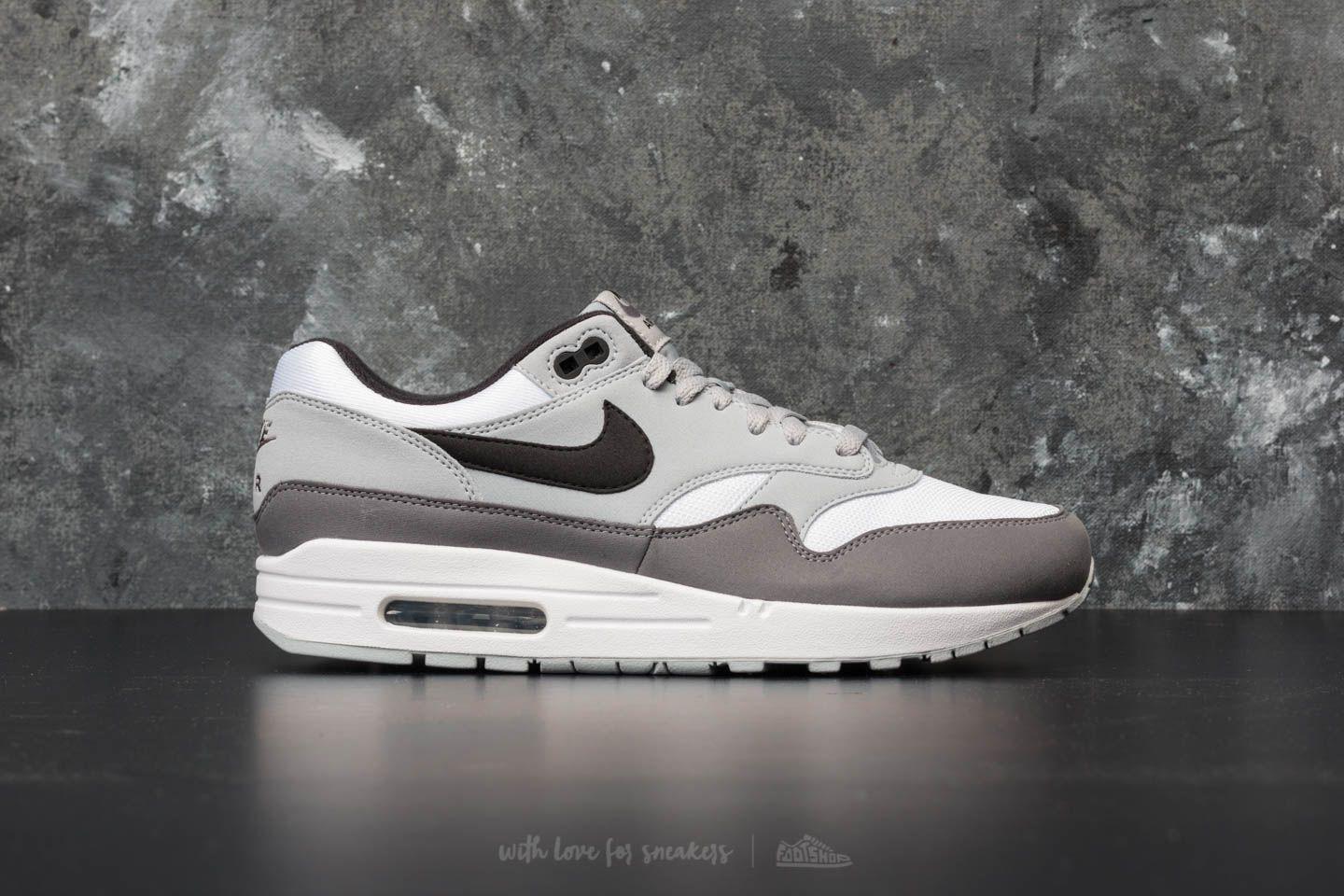 Nike Air Max 1 White/ Black-wolf Grey-gunsmoke in Gray for Men - Lyst