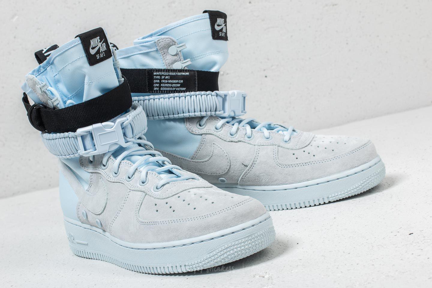 Nike Leather Sf Air Force 1 Blue Tint 