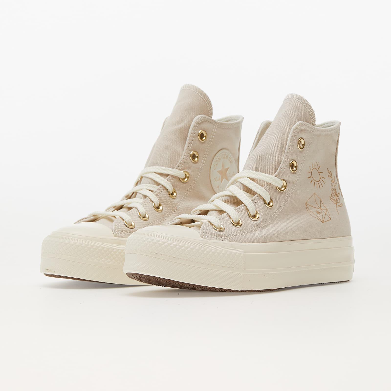 Converse Chuck All Star Lift Desert Sand/ Egret/ Light Gold in Natural | Lyst