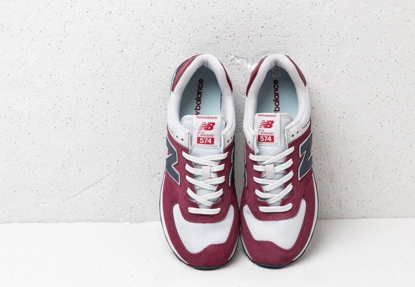 new balance 574 burgundy and navy