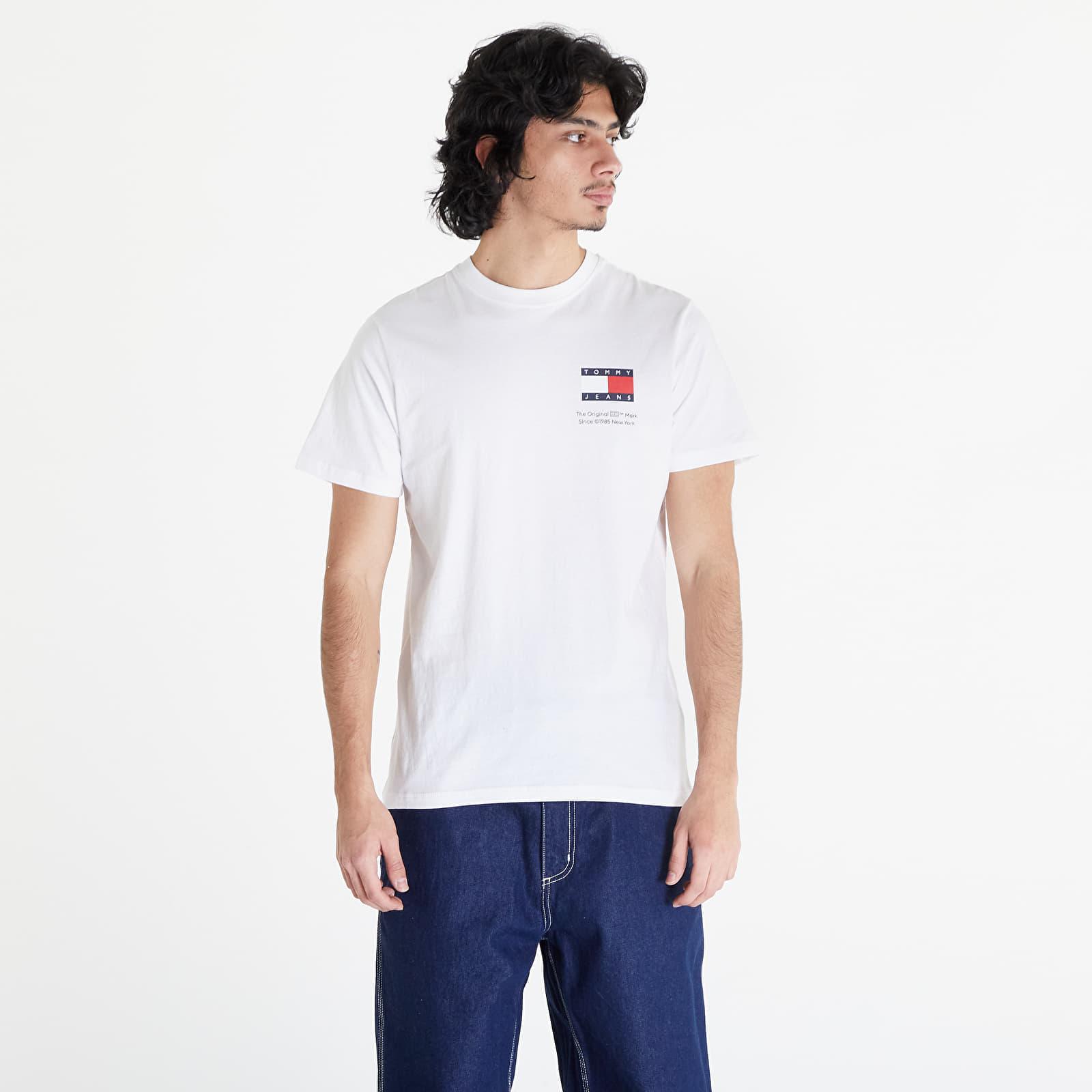 Tommy Hilfiger Slim Essential Flag Short Sleeve Tee in White for Men | Lyst