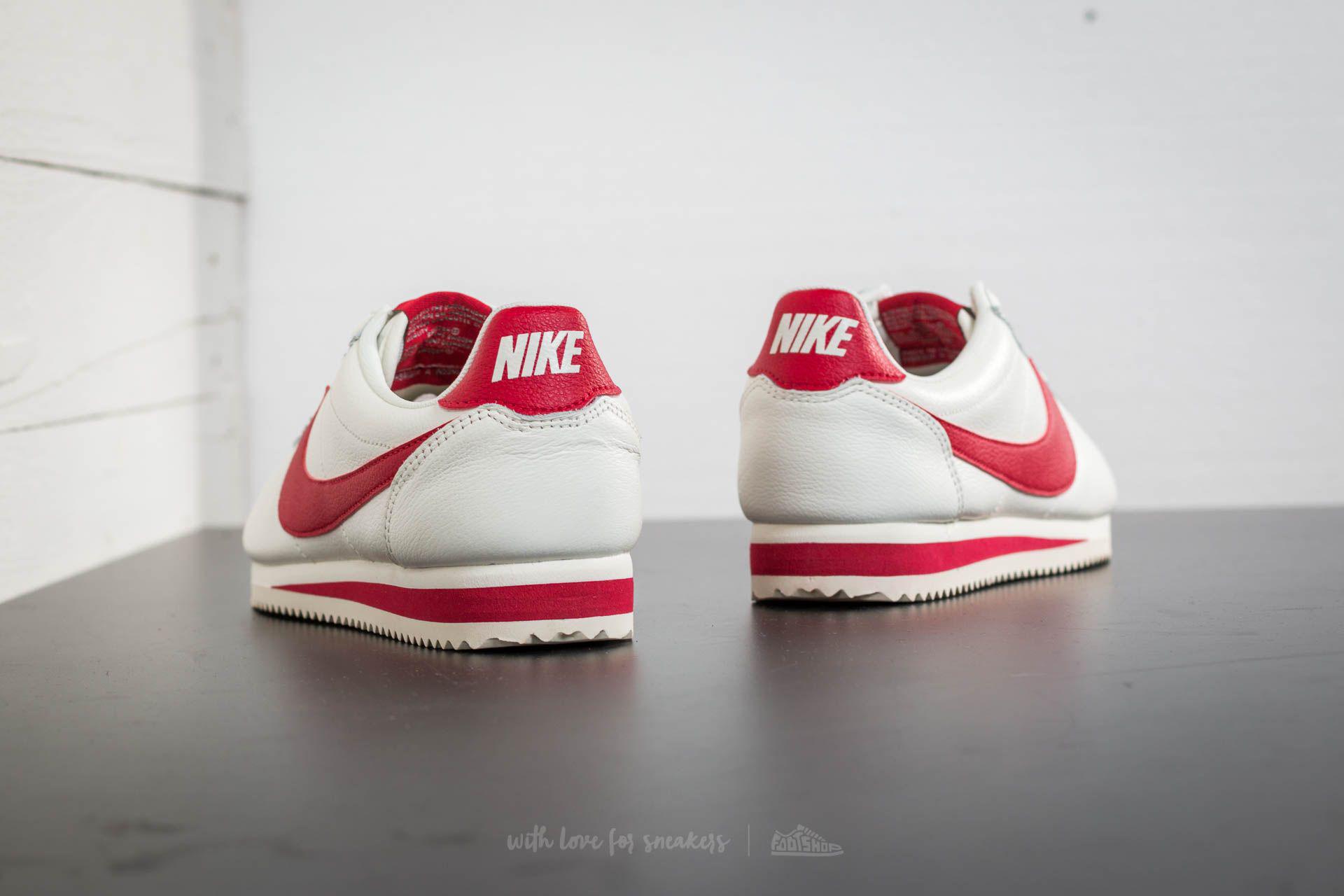 Nike Classic Cortez Leather Se Sail/ Gym Red for Men - Lyst