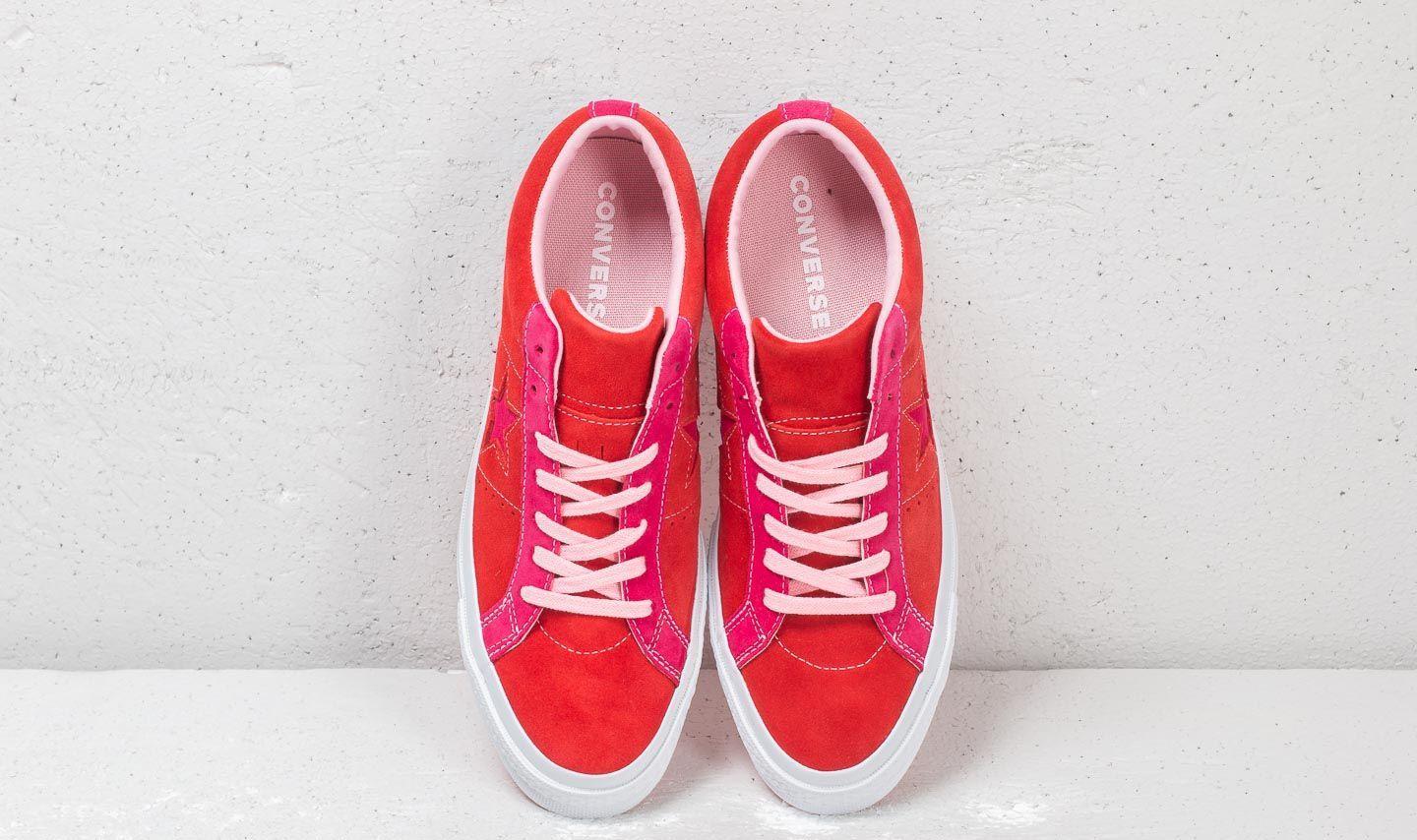 converse one star ox enamel red