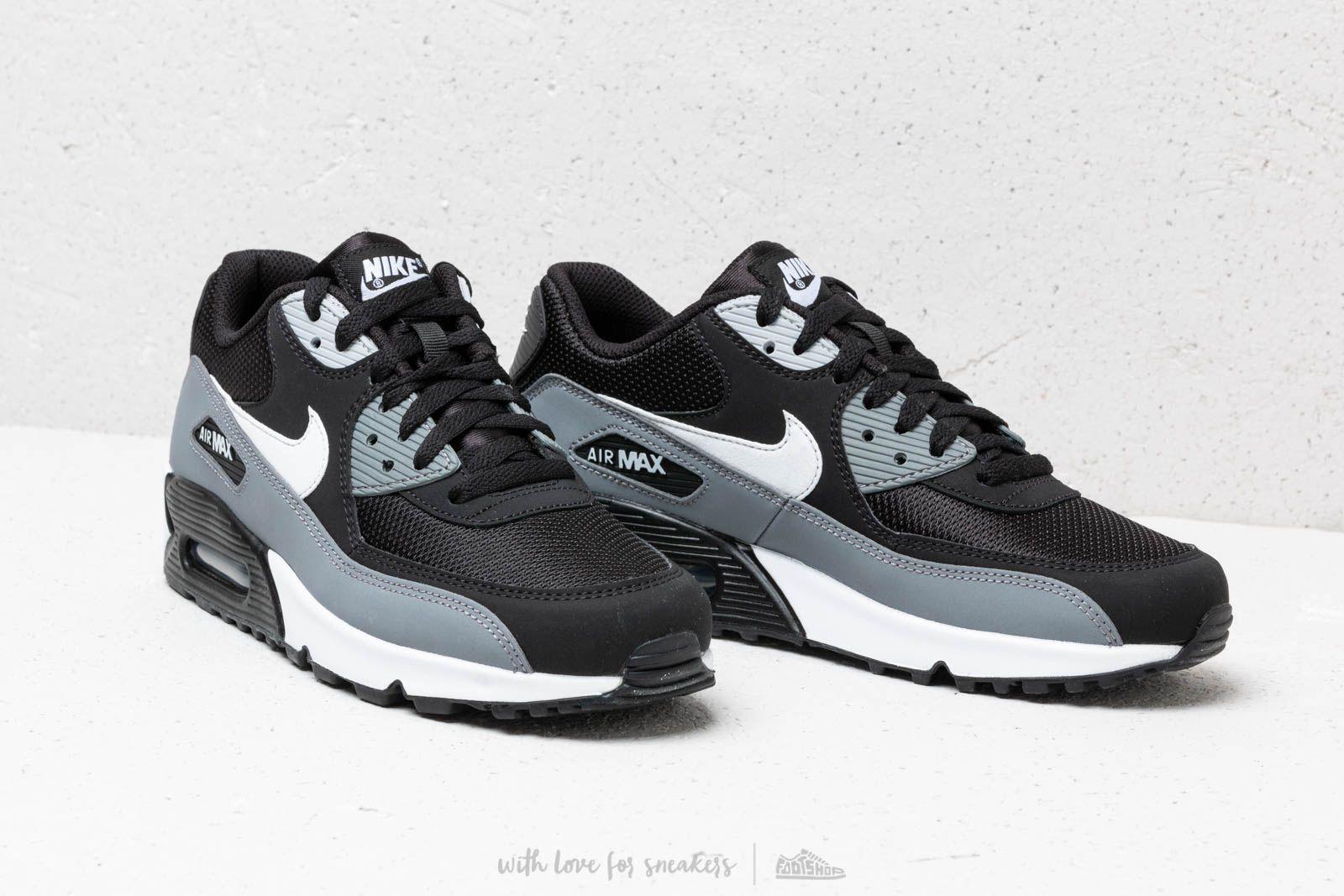 Nike Leather Air Max 90 Essential Black/ White-cool Grey-anthracite in Gray  for Men | Lyst