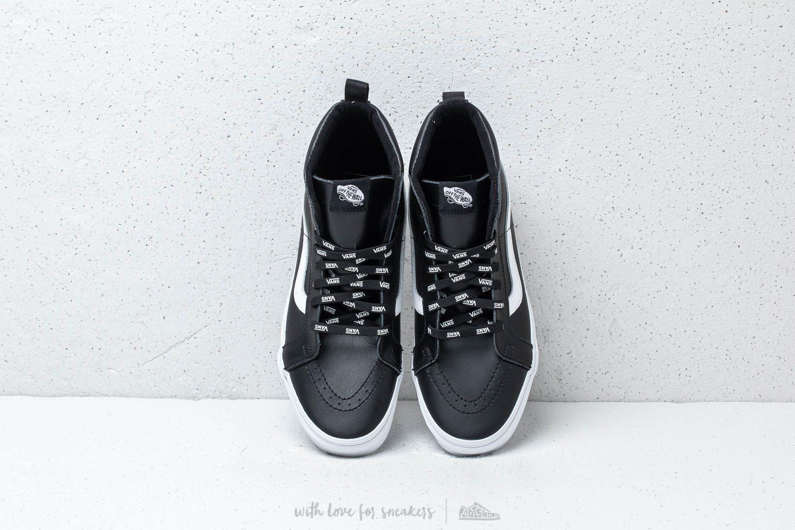vans off the wall black leather