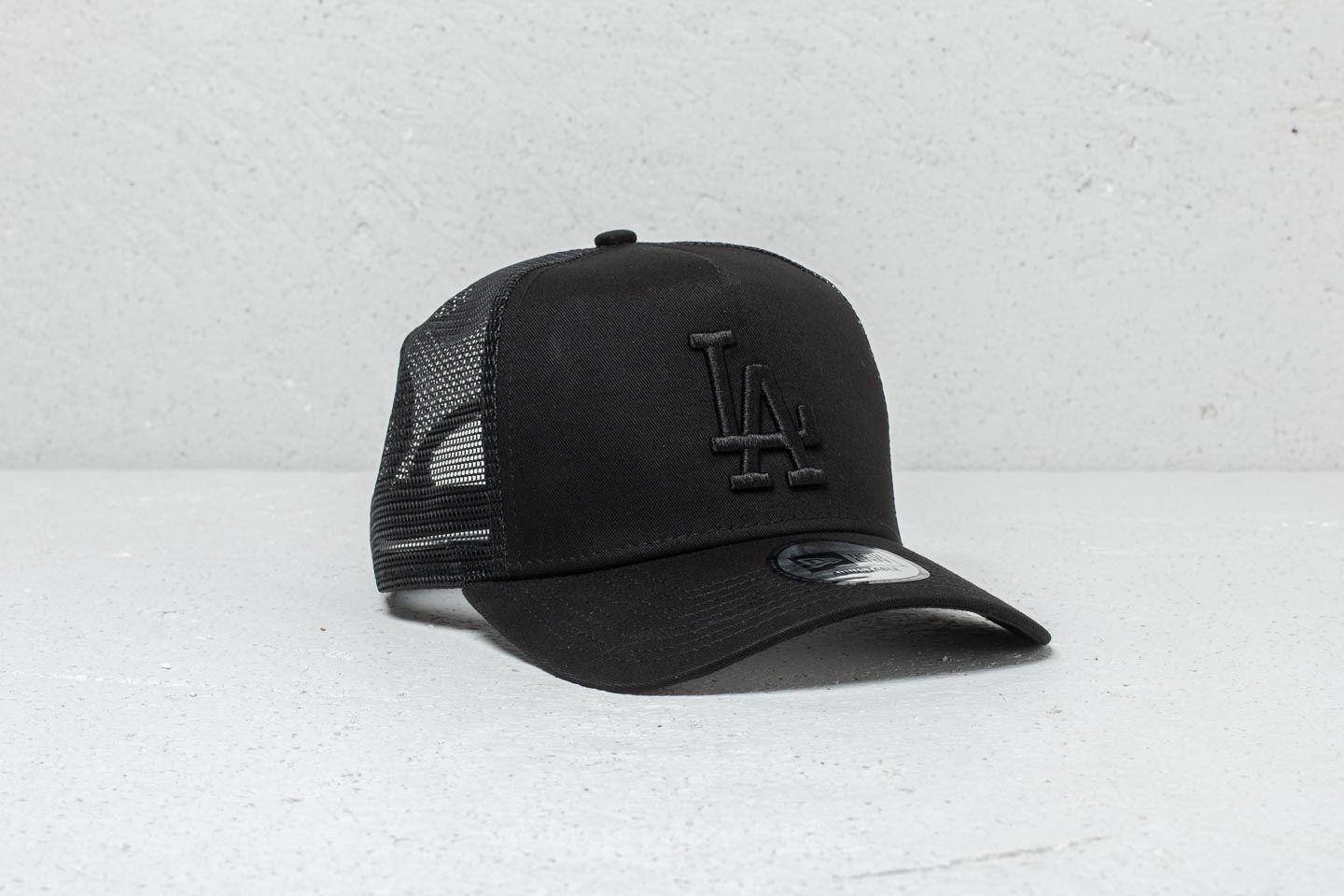 KTZ Los Angeles Dodgers Snapback Trucker Cap in Black for Men