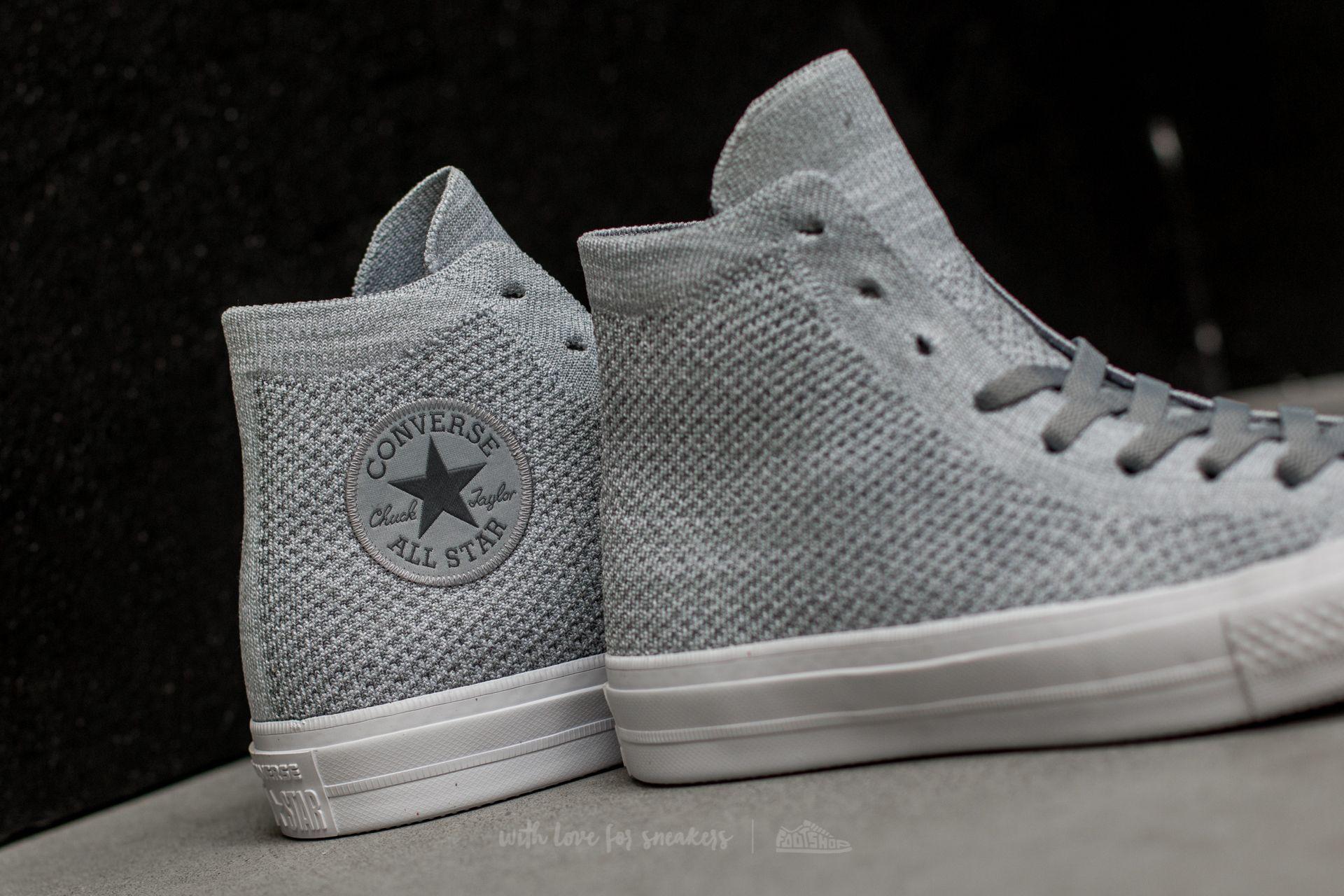 Converse Chuck Taylor All Star Ii Flyknit Hi Wolf Grey/ Cool Grey/ White in  Gray for Men - Lyst