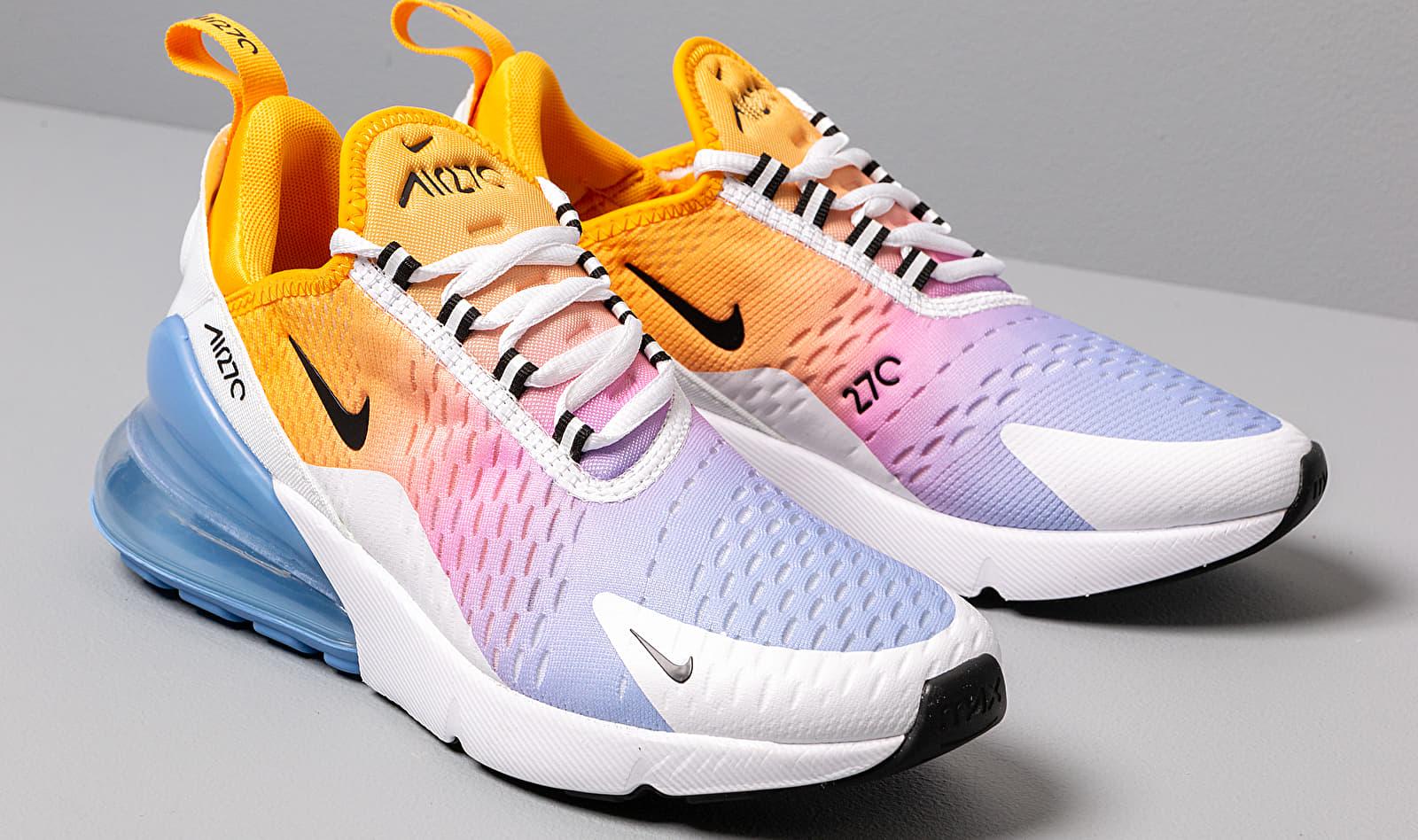 air max 270 trainers university gold black university blue psychic pink