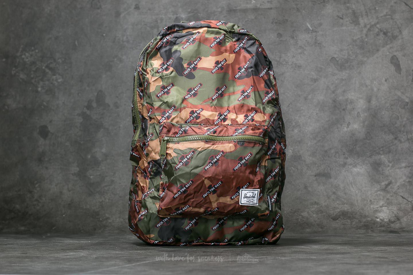 herschel packable daypack camo