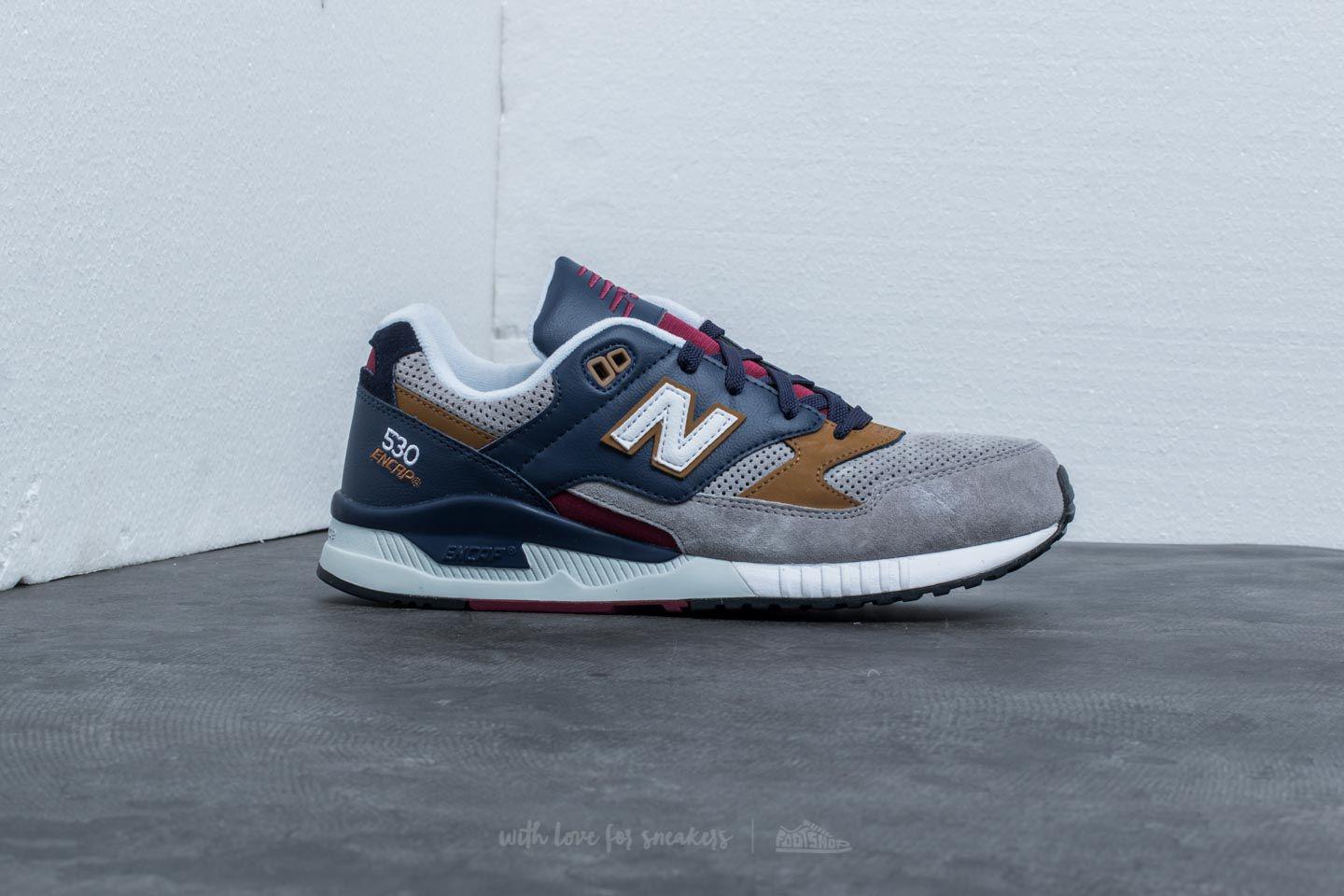 New Balance Leather 530 Navy/ Grey for Men - Lyst