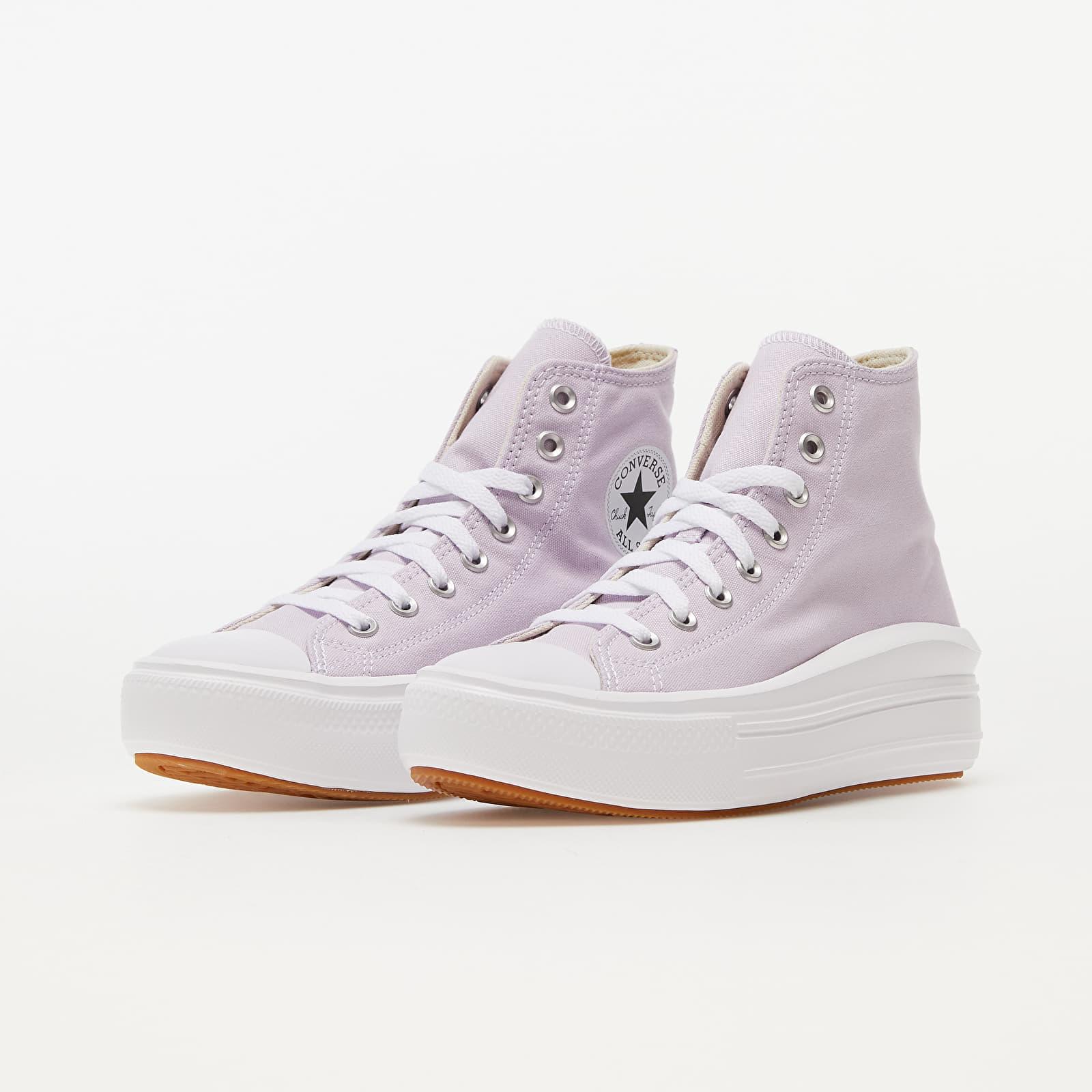 Converse Chuck Taylor All Star Move Hi Platform Pale Amethyst/ White/ White  in Pink | Lyst