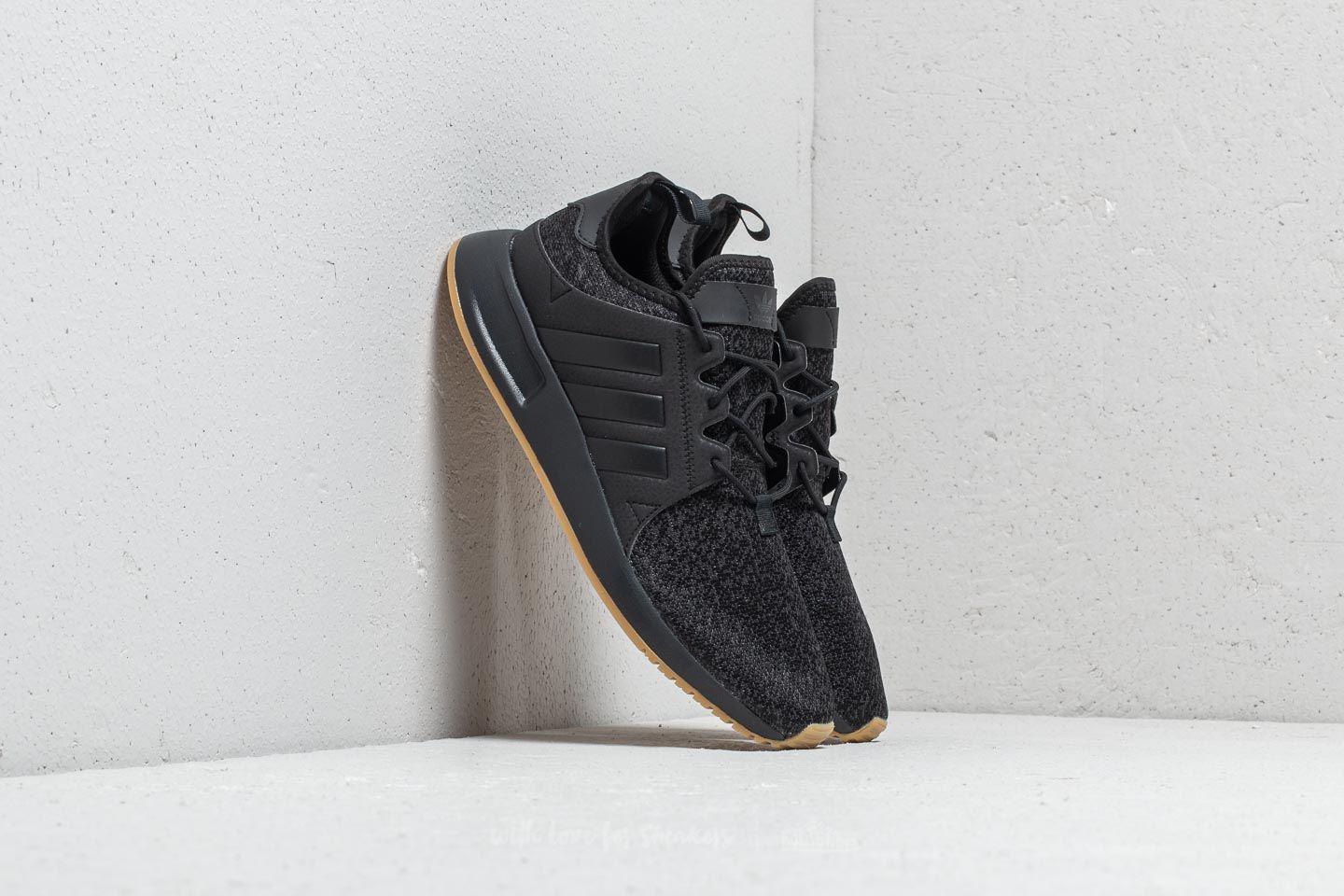 adidas x_plr knit black & gum shoes