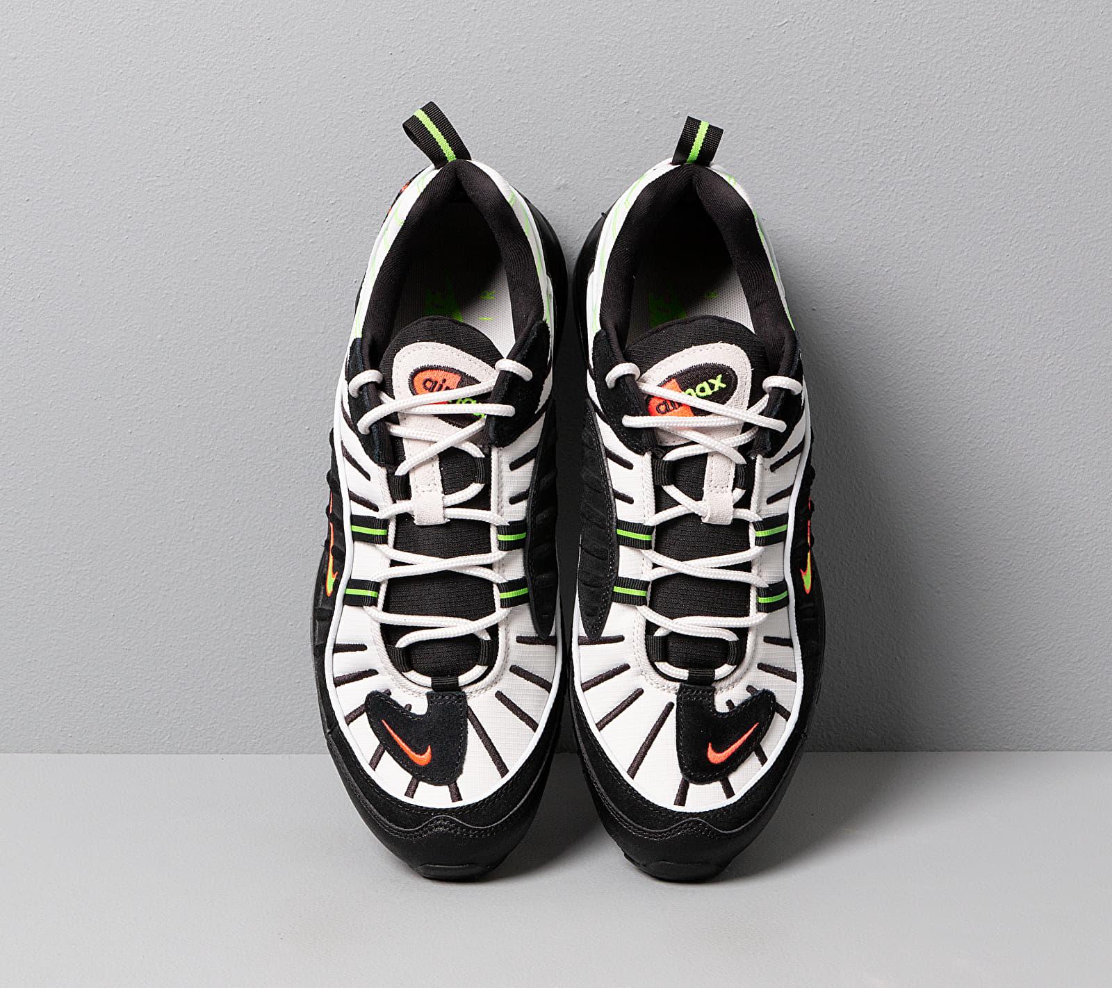 nike air max 98 platinum tint black & green