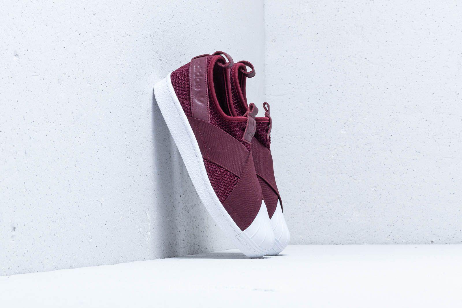 adidas Originals Rubber Adidas Superstar Slip On W Red Night/ Red Night/ Ftw White - Lyst