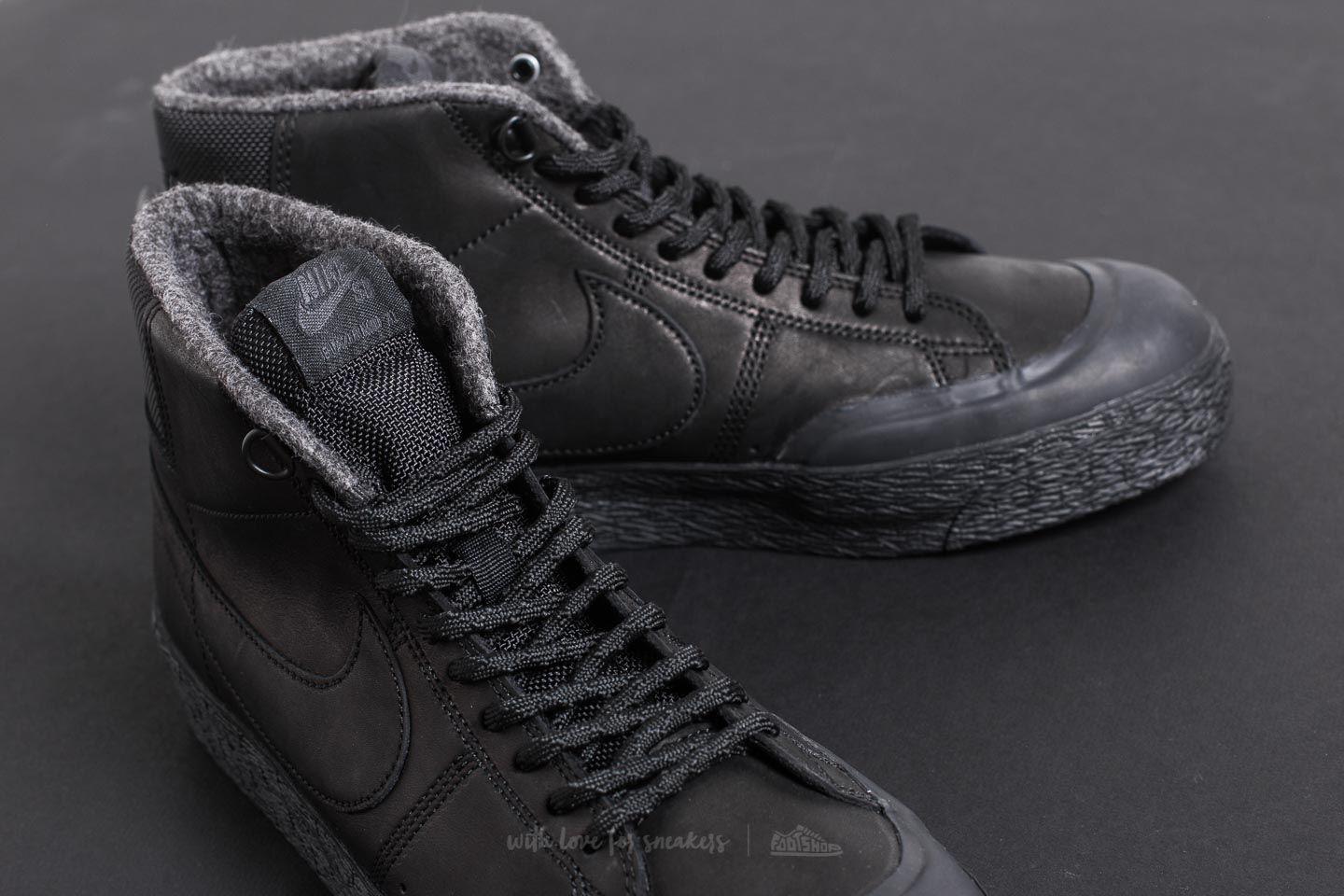 Nike Leather Sb Blazer Zoom Mid Xt Bota Black/ Black-anthracite for Men -  Lyst