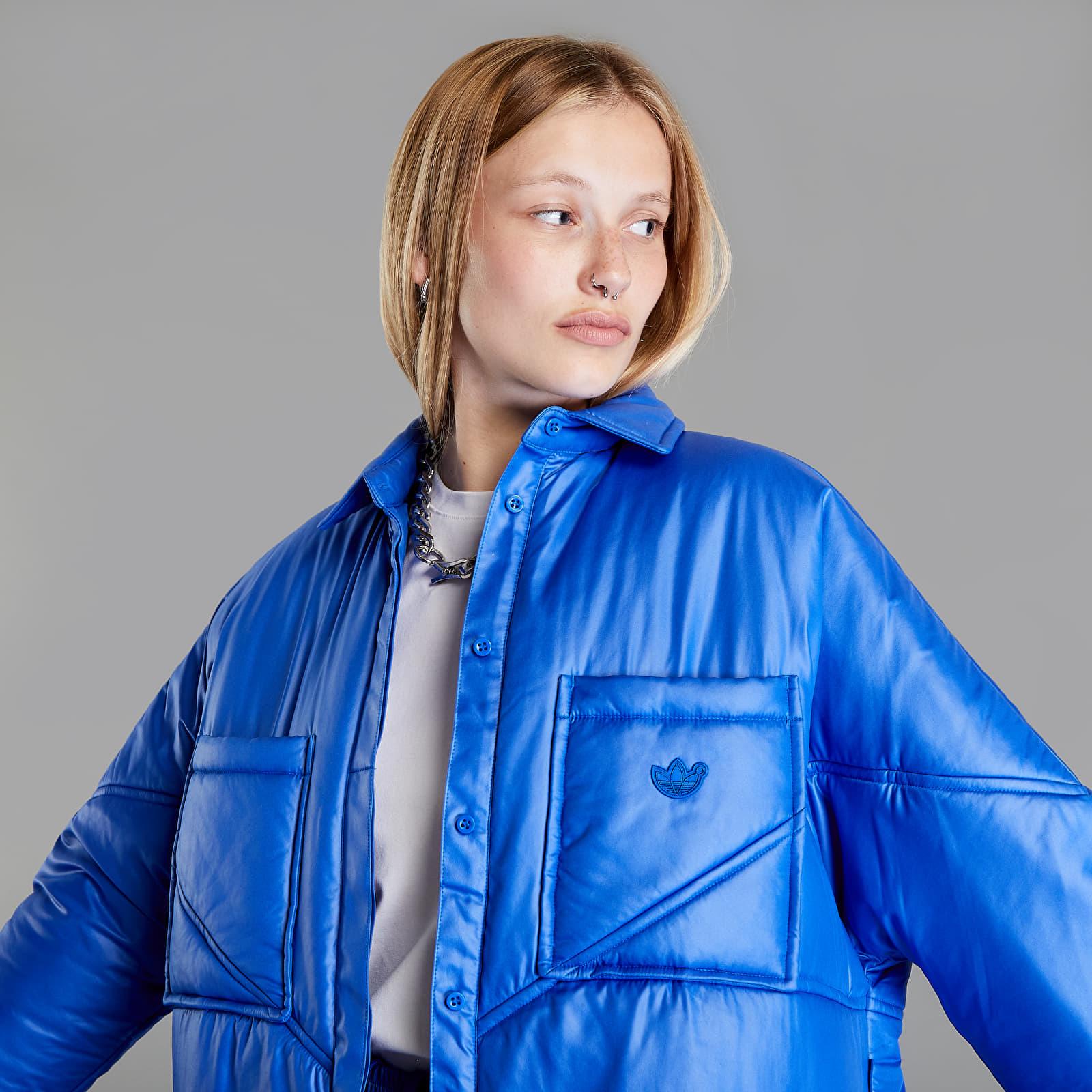adidas Originals Adidas Blue Version Padded Shirt Jacket Royal Blue Lyst
