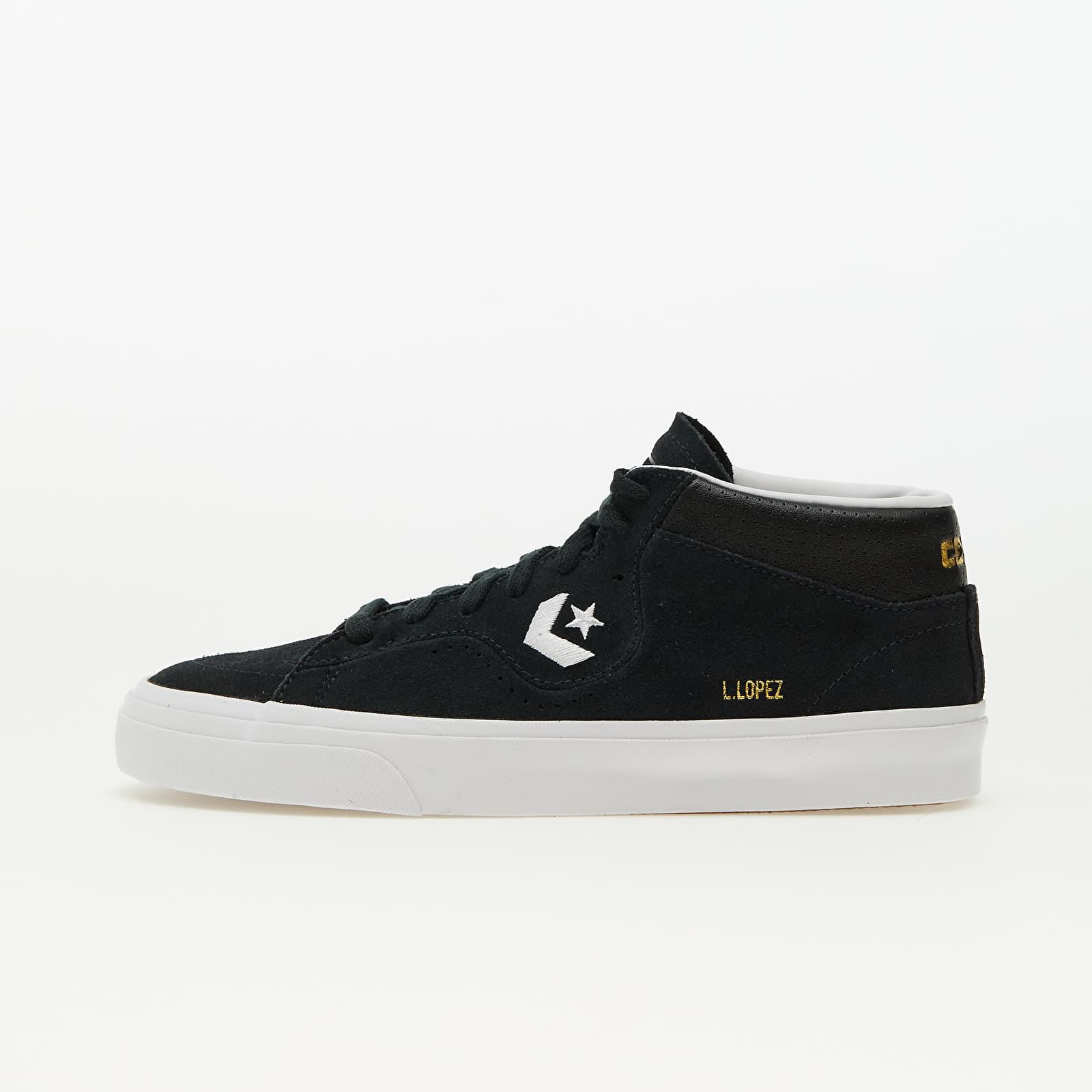 Converse Cons Louie Lopez Pro Suede And Leather Black/ Black/ White Lyst