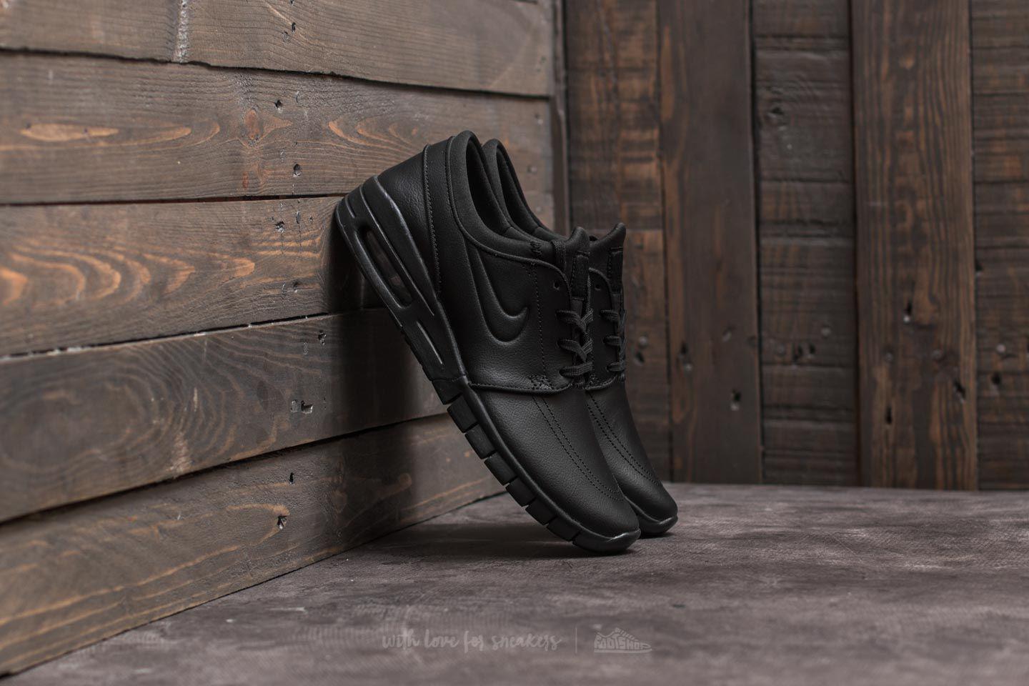 sb stefan janoski max black leather