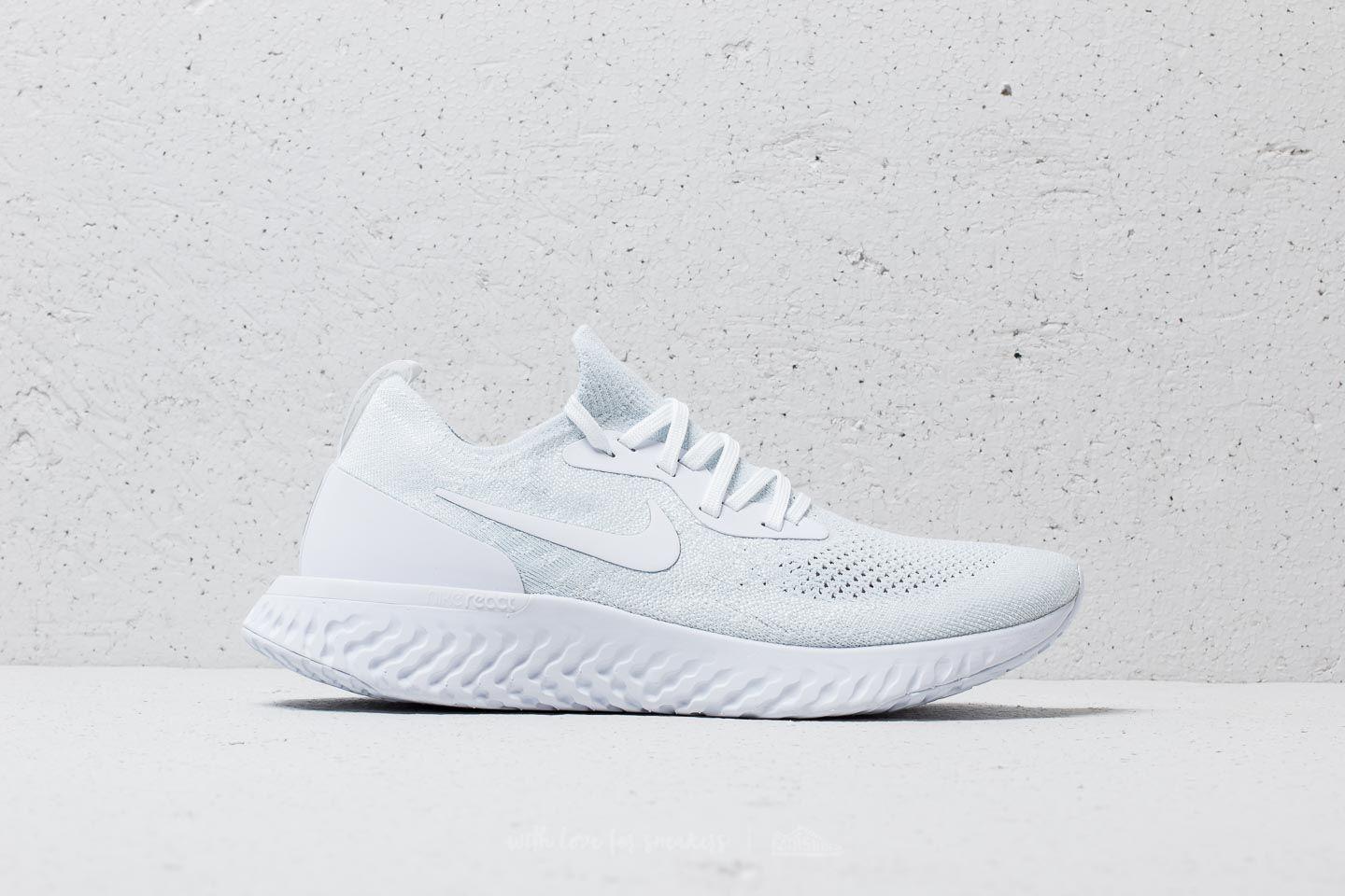 Nike Epic React Flyknit Trainers in White for Men - Lyst