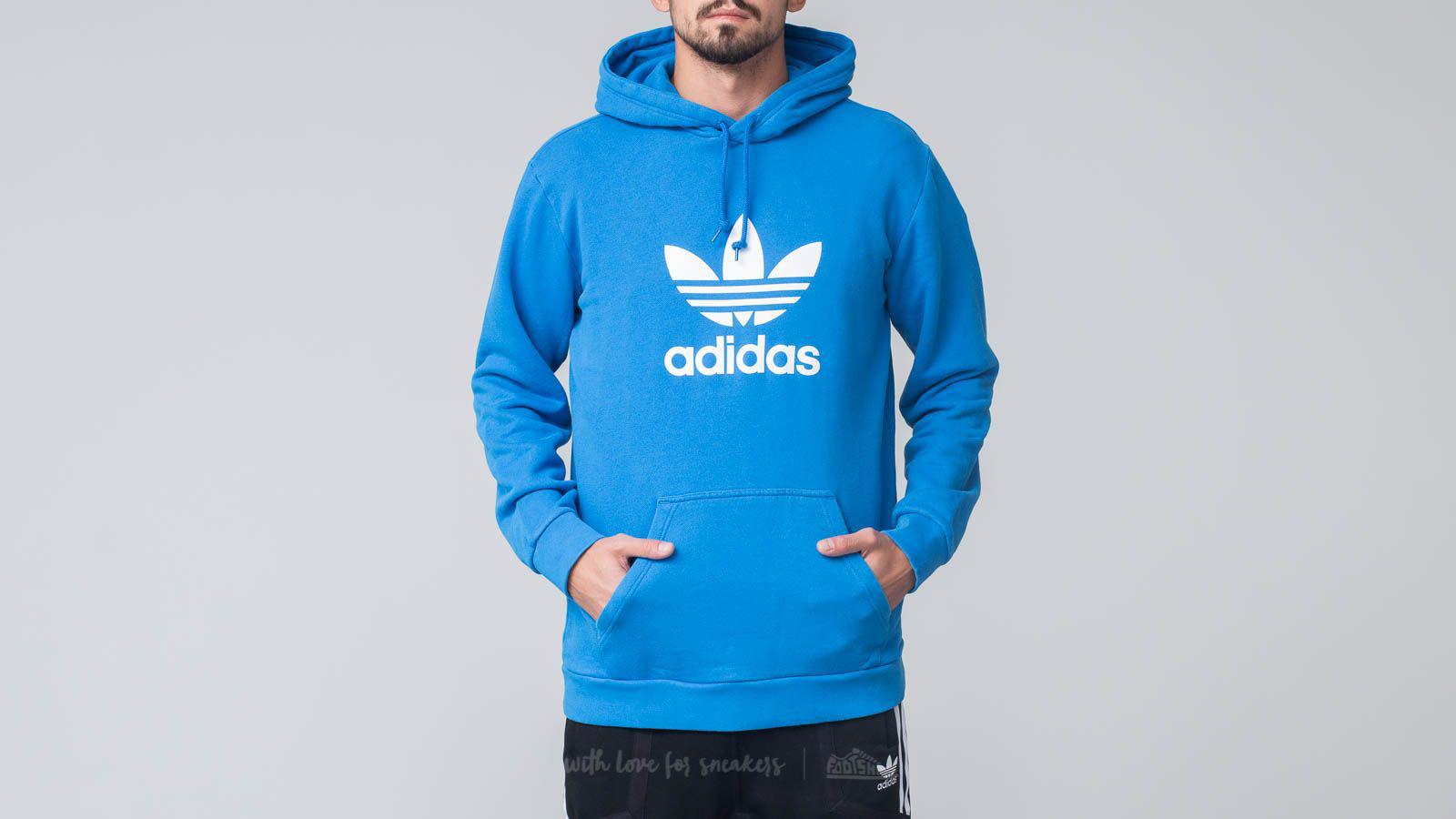 adidas hoodie trefoil blue adidas hoodie trefoil blue