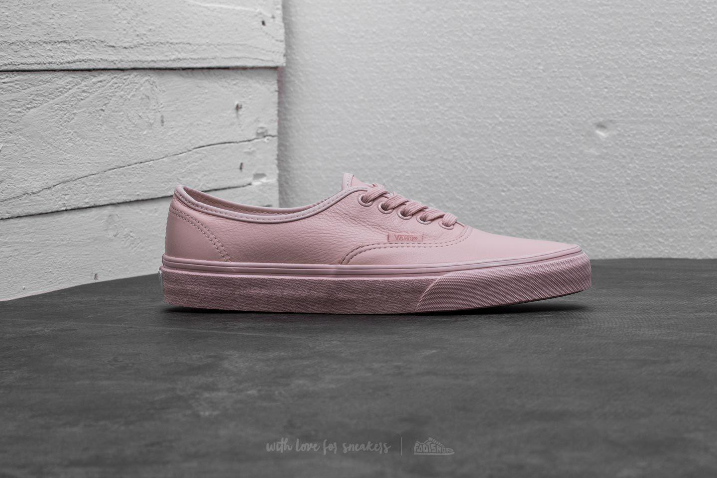 vans authentic leather trainers sepia rose mono