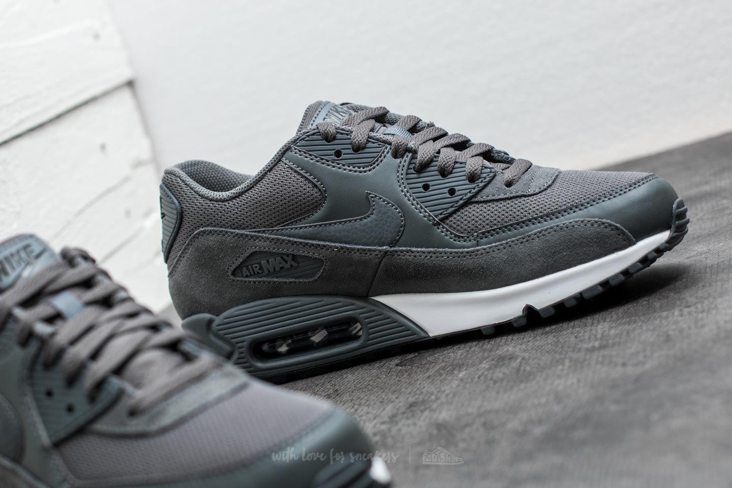 Nike Suede Air Max 90 Essential Dark Grey/ Dark Grey-black in Gray for Men  - Lyst