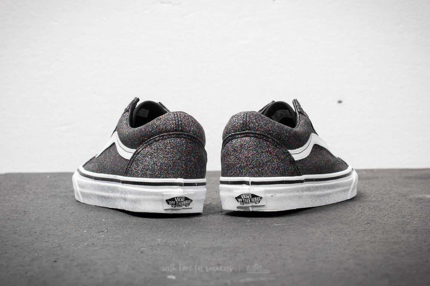 vans old skool glitter rainbow black
