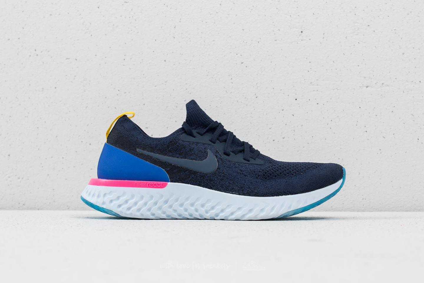 Nike Rubber Epic React Flyknit College Navy/ College Navy in Blue for Men |  Lyst