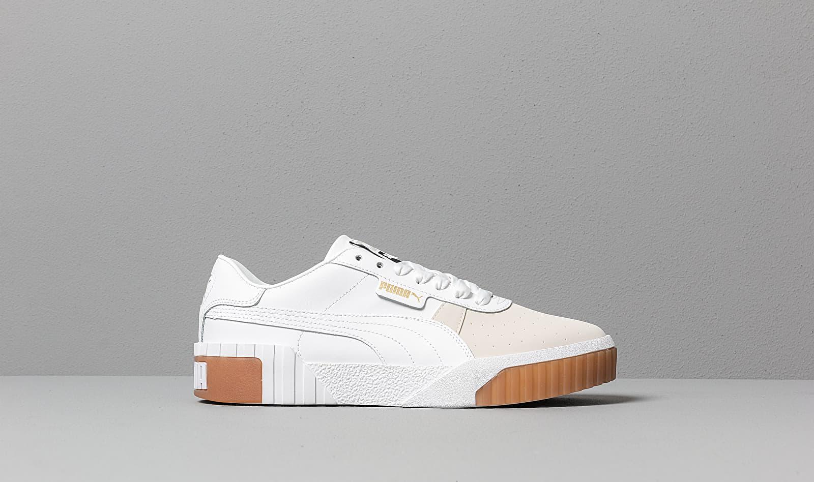 puma exotic cali trainers with gum sole in white