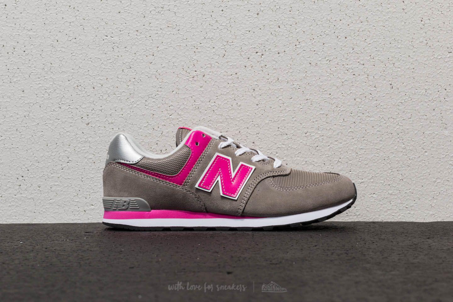 new balance 574 grey and pink
