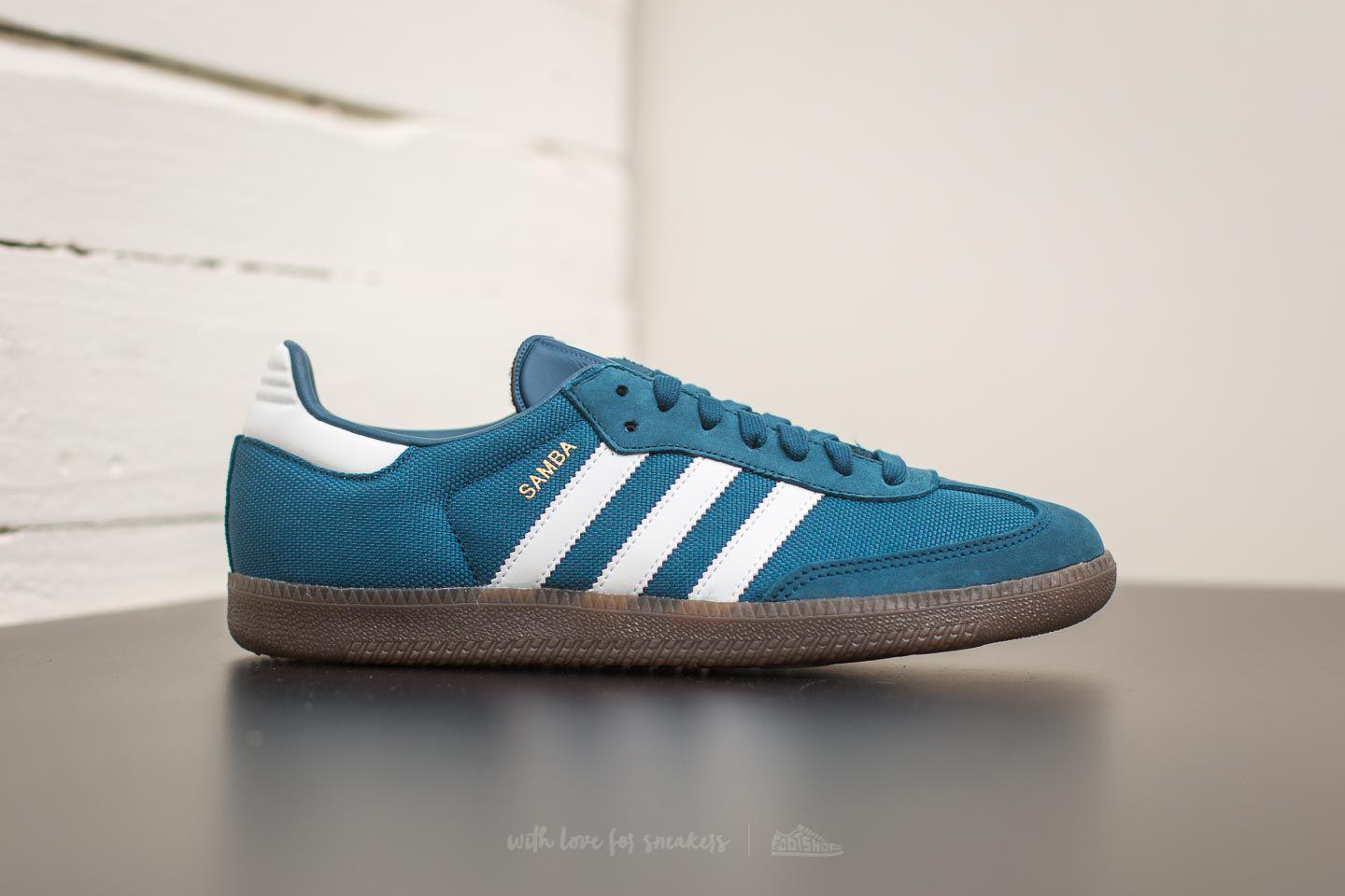 adidas samba white and blue