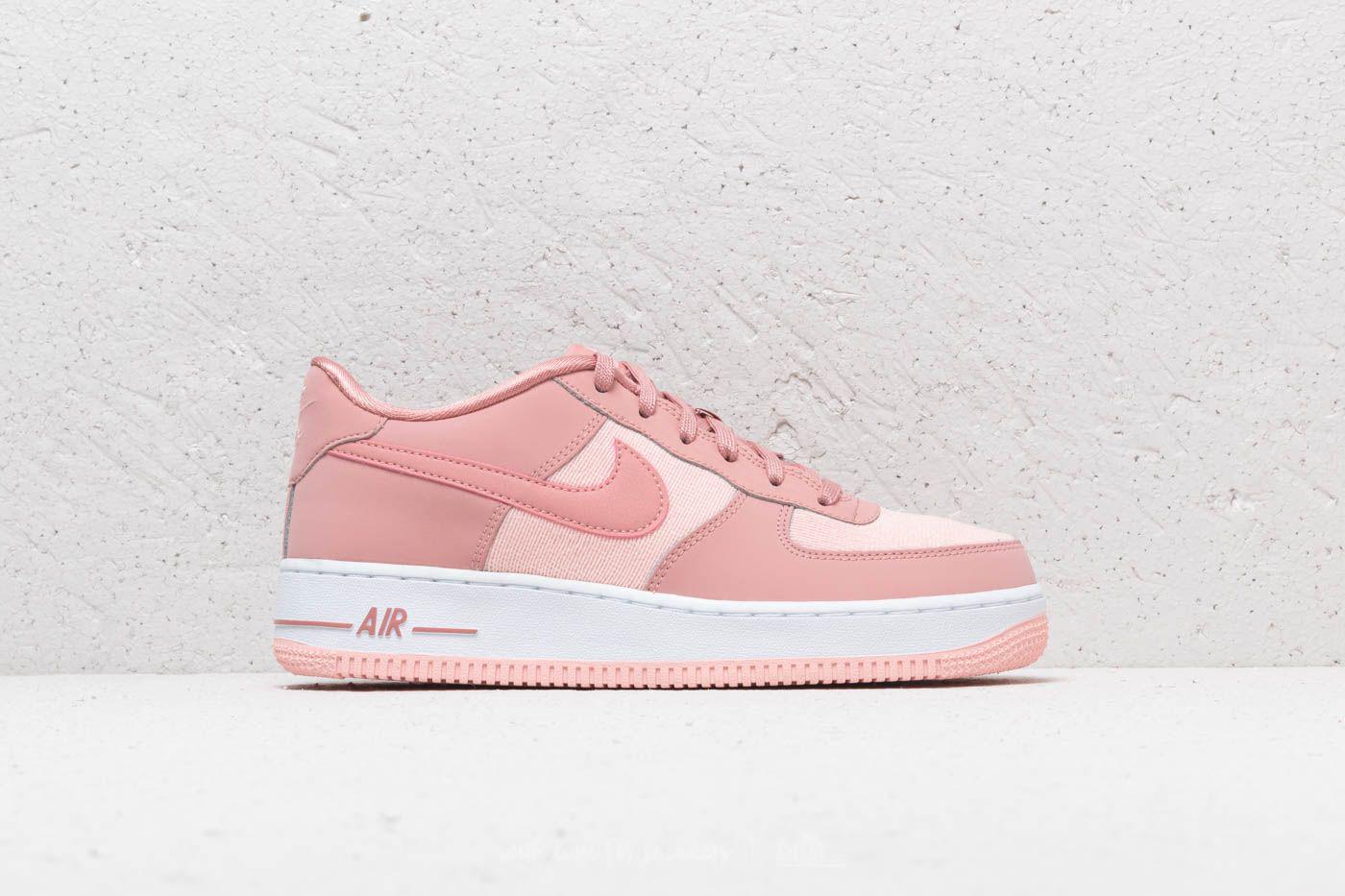 Nike Leather Air Force 1 Lv8 (gs) Rust Pink/ Rust Pink-storm Pink - Lyst