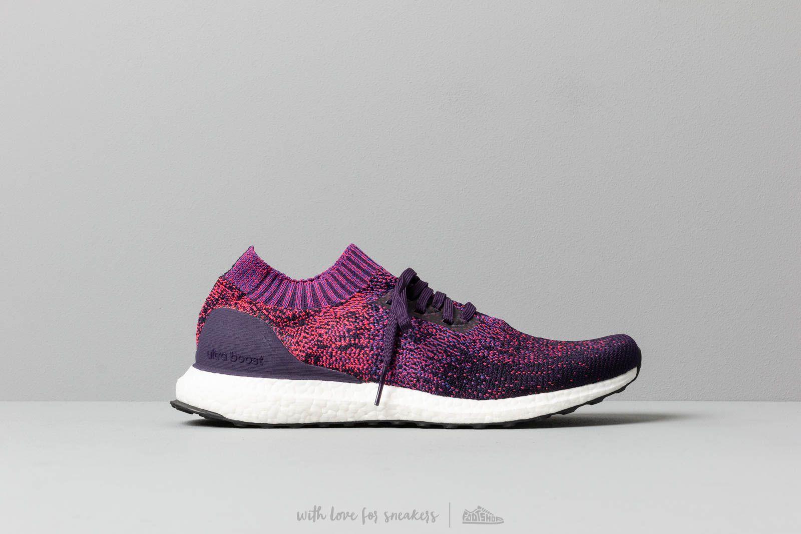 ultra boost core black active purple shock red